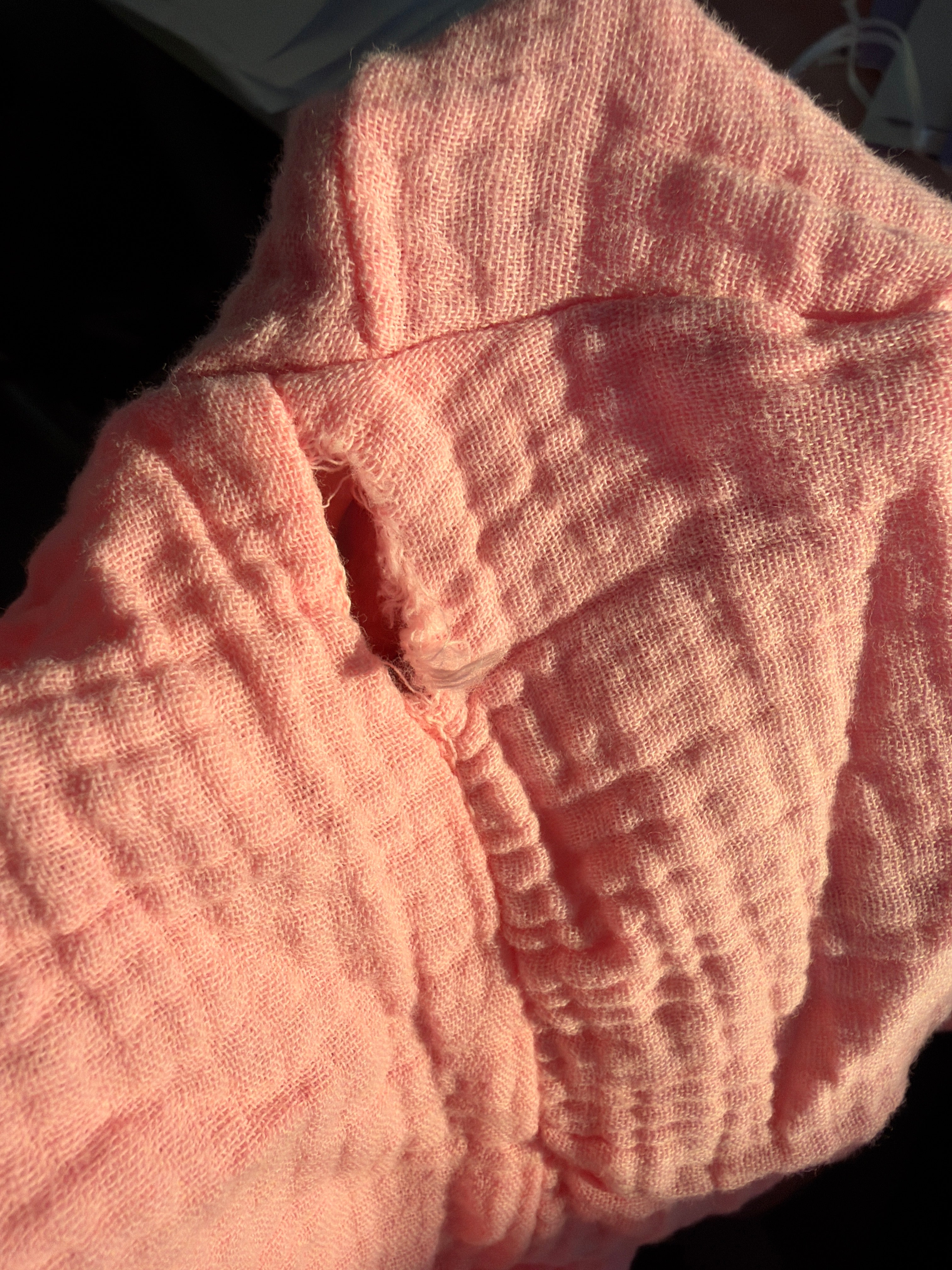 BWARE Musselin Knoten-Bluse "Emmi" Koralle #198