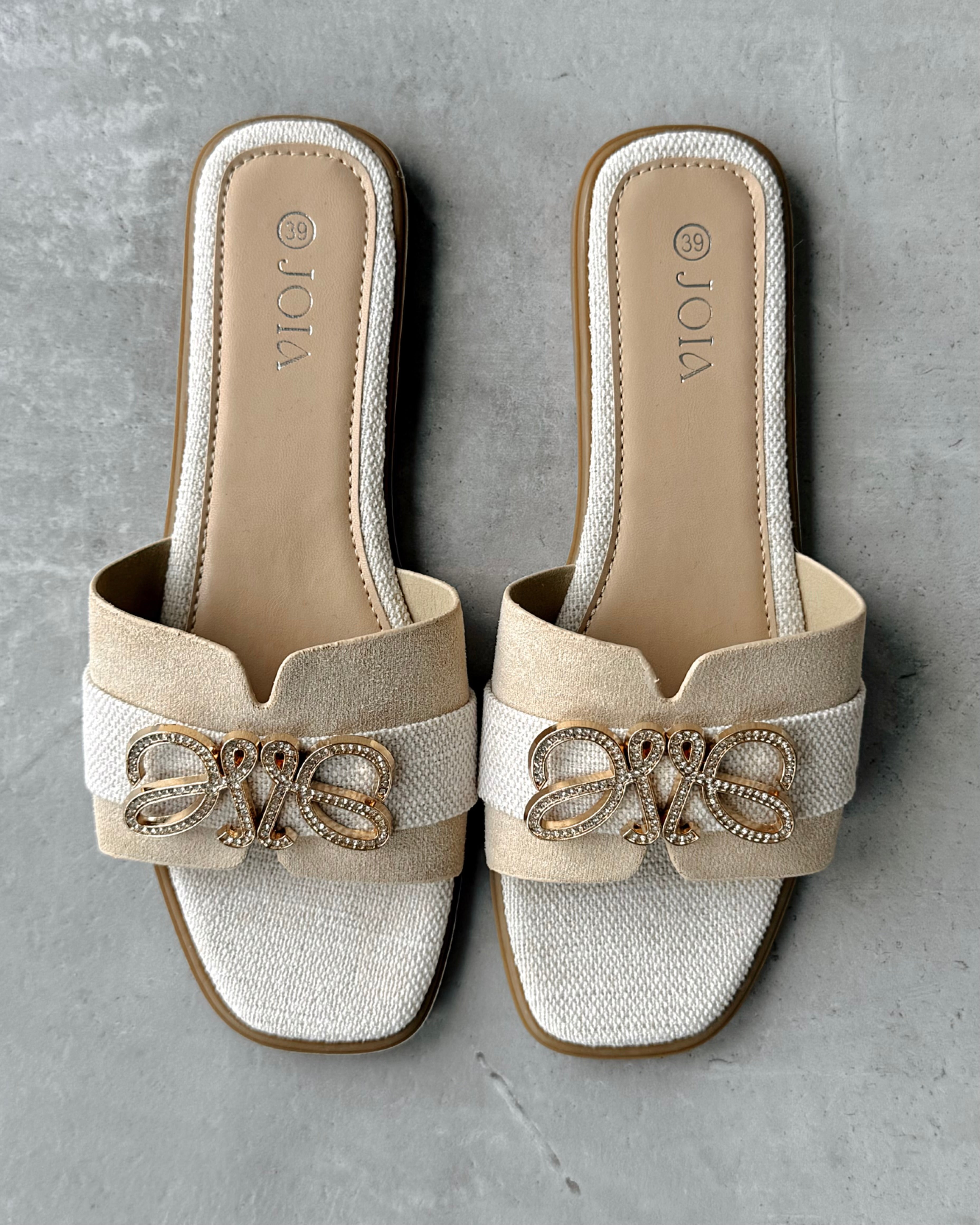 Pantolette "Luci " Beige