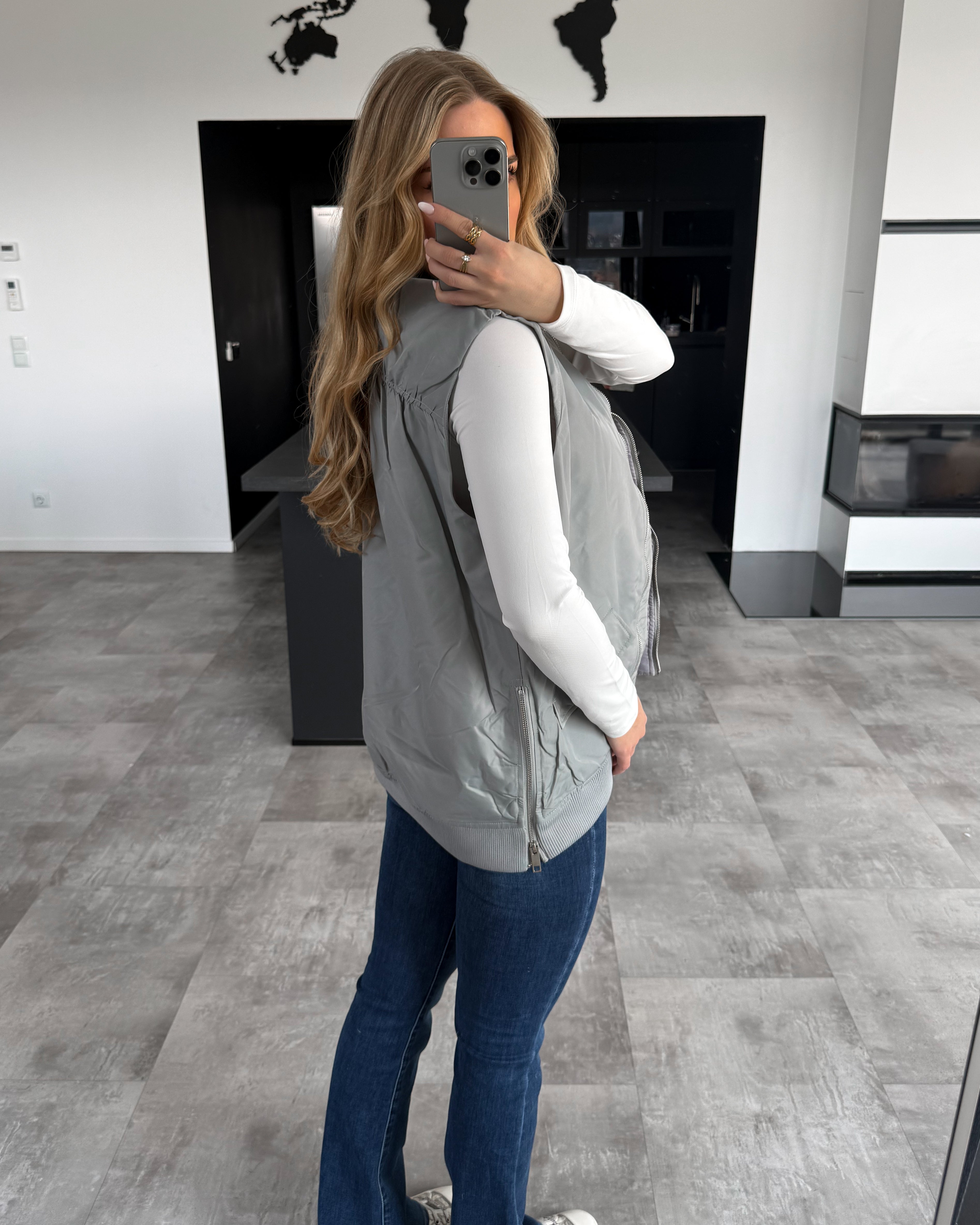 Stoff-Weste “Chelsea” Hellgrau