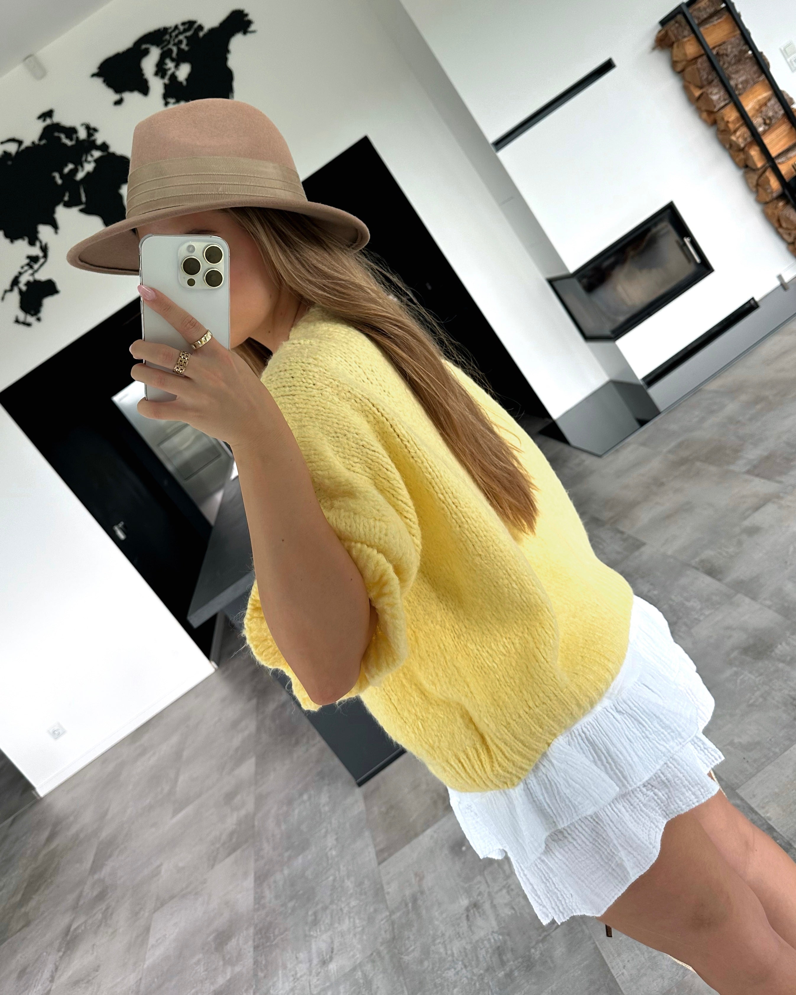 Knoten-Cardigan "Maddy" Gelb