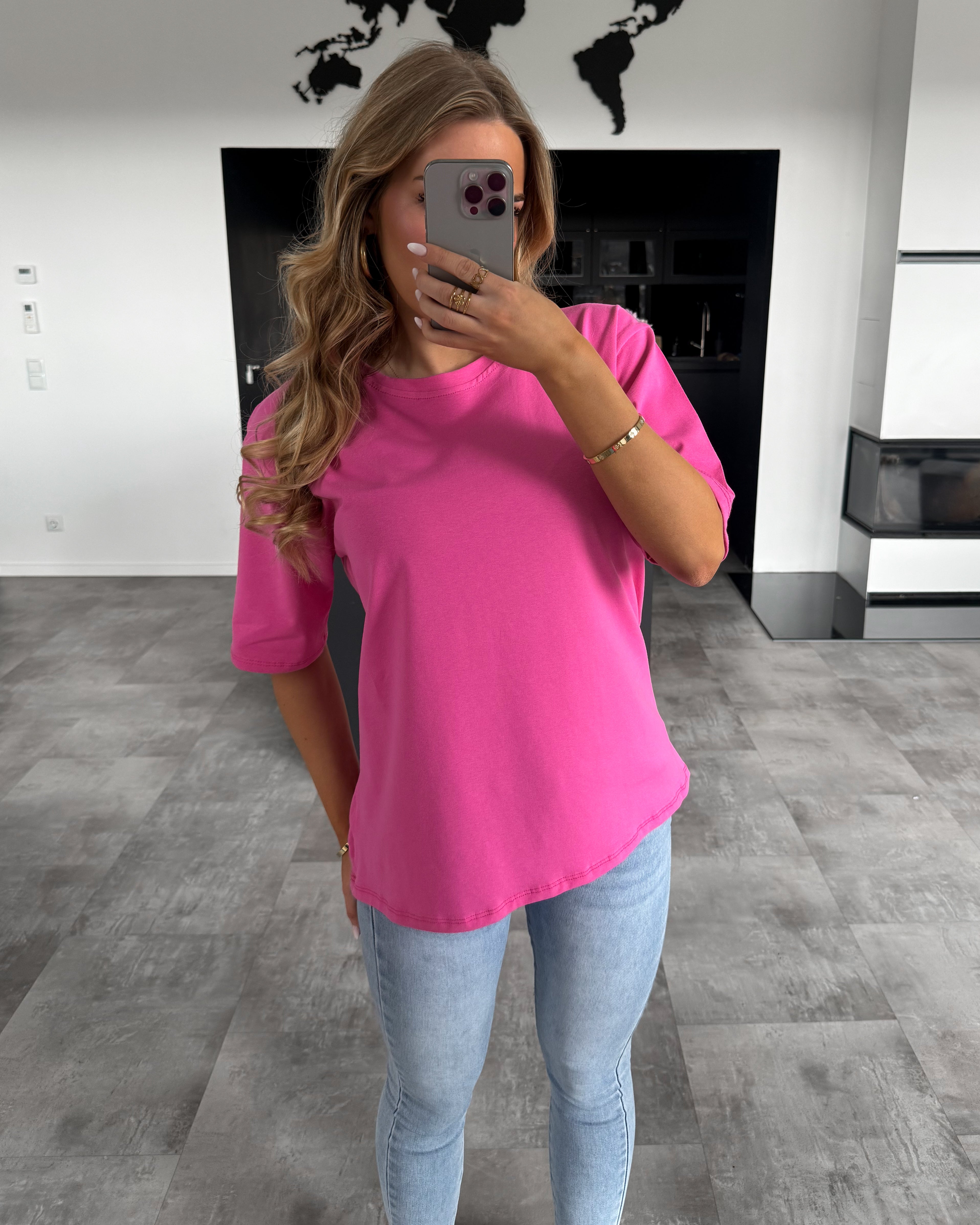 Baumwoll T-Shirt "Becky" Pink