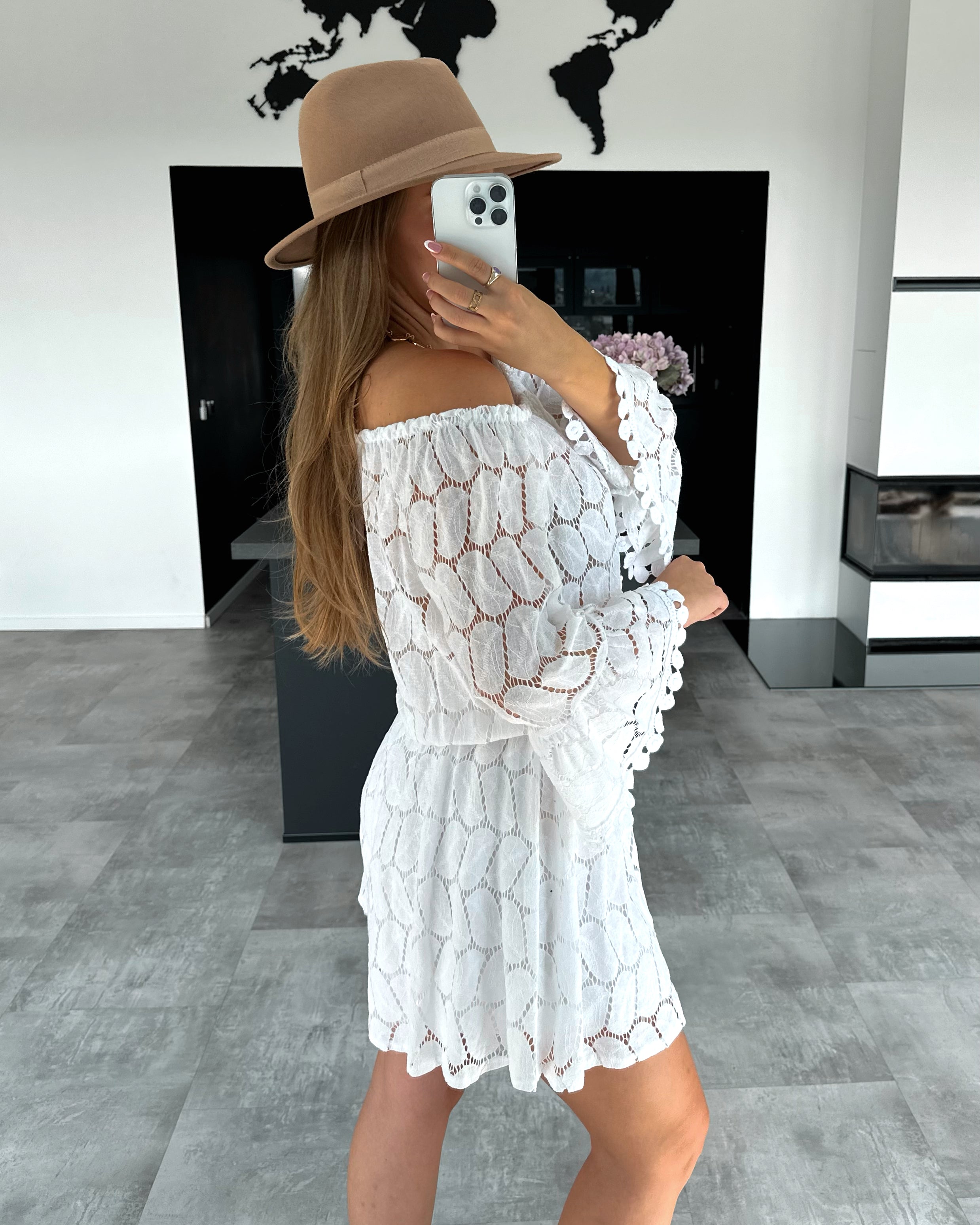 Jumpsuit "Lacey" mit Spitze Weiß