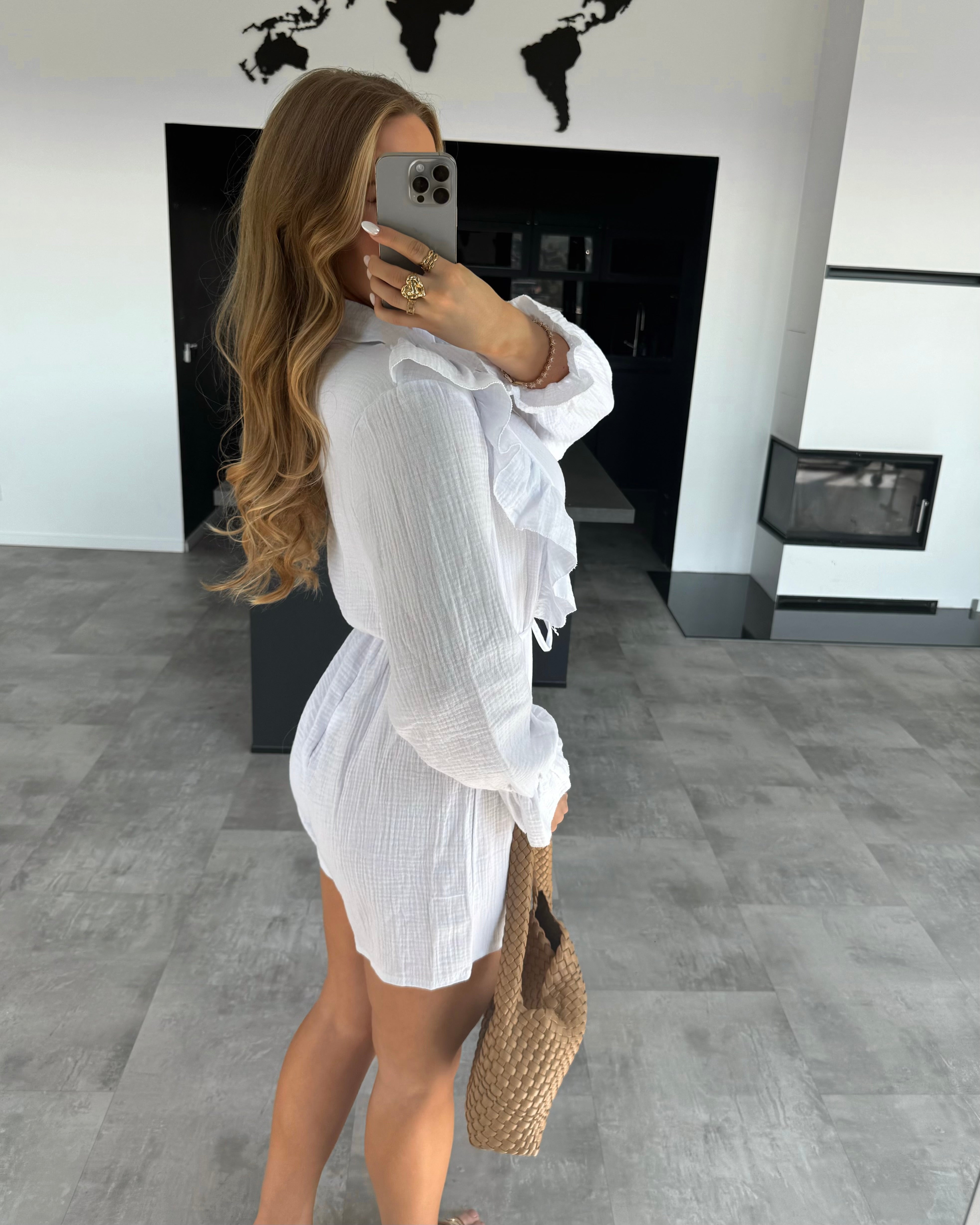 Musselin Jumpsuit „Tiara“ Weiß