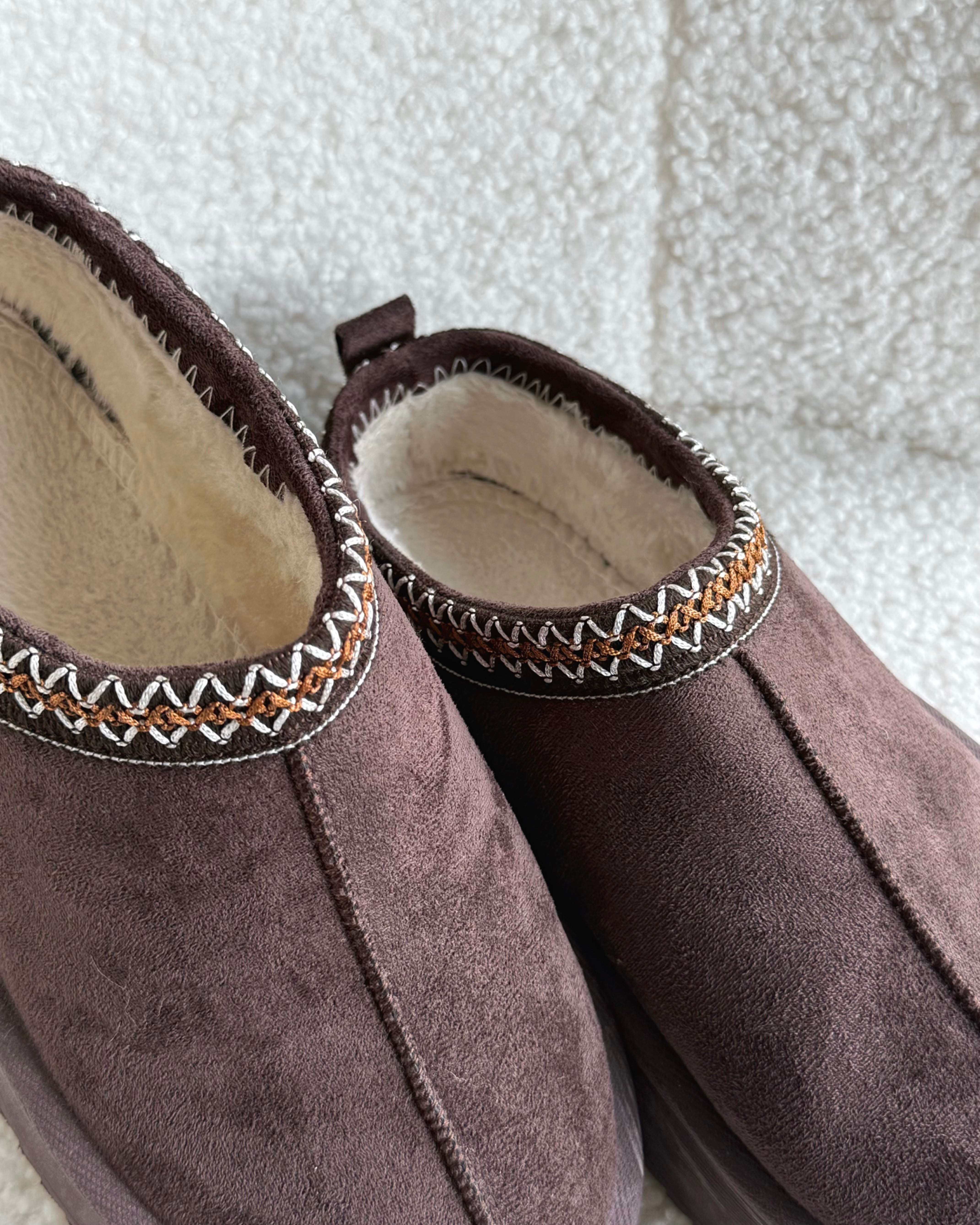 Slipper „Hazel“ mit Plateau Chocolate