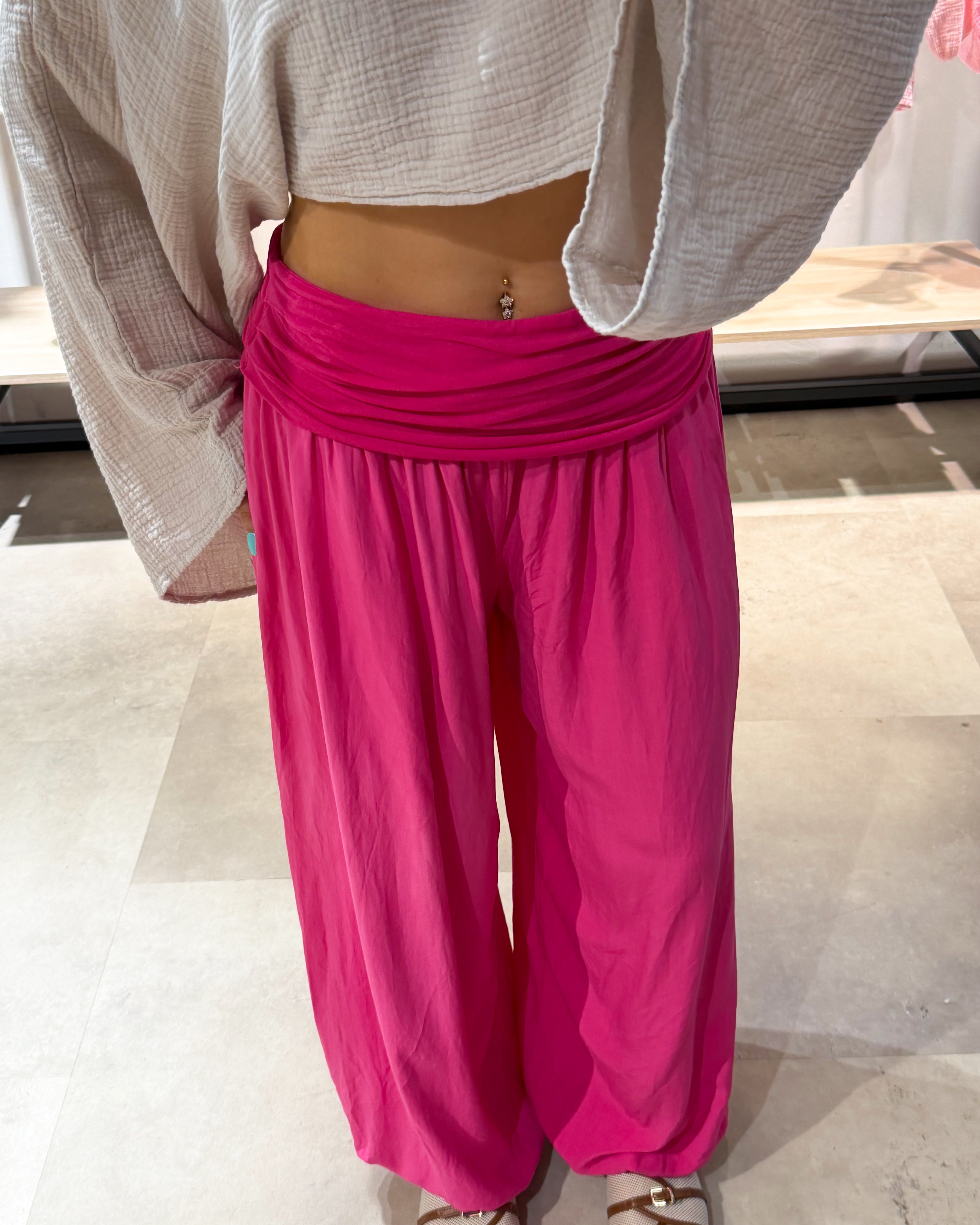 Viskose Hose "Britt" Pink