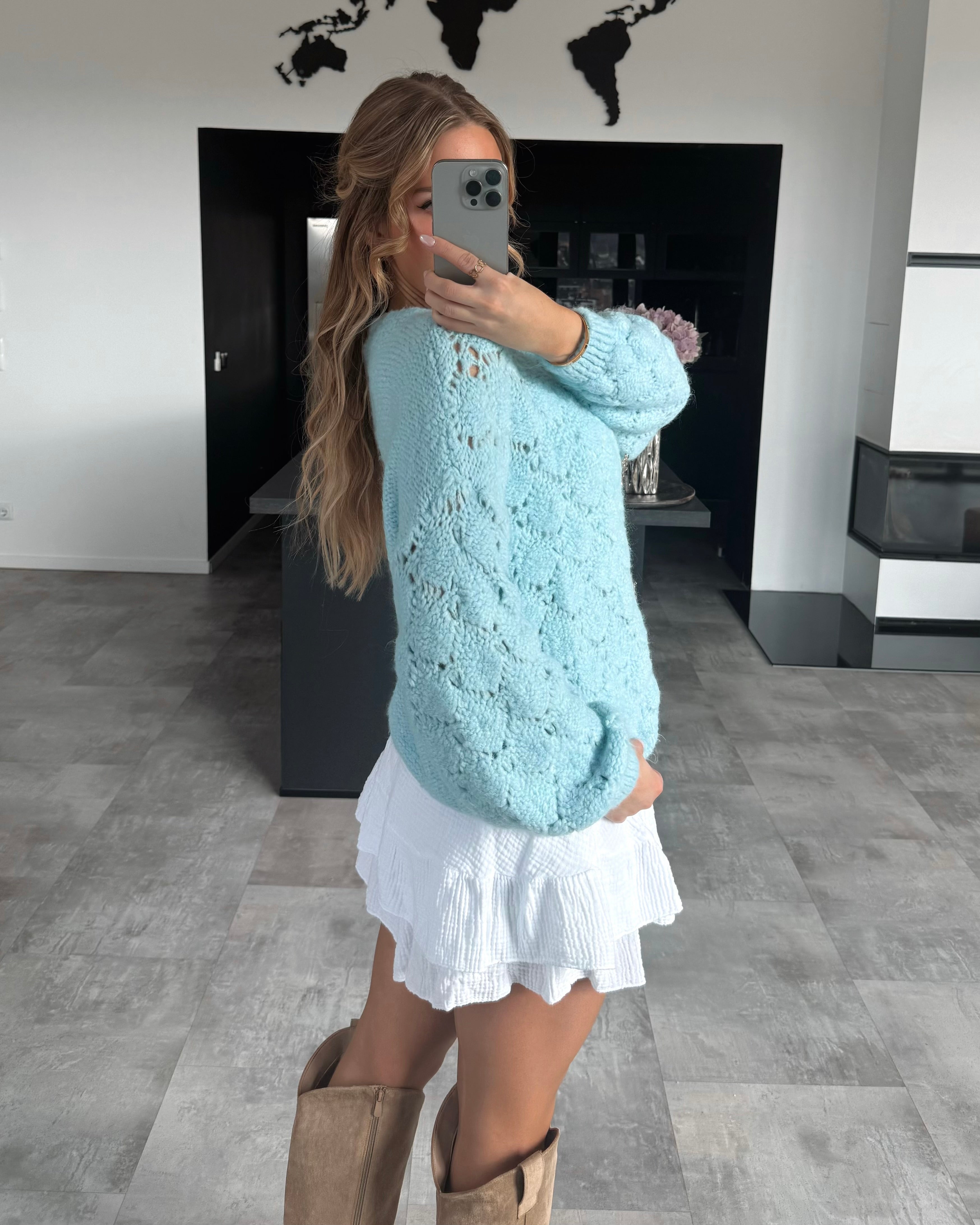 Cardigan "Solène" Hellblau