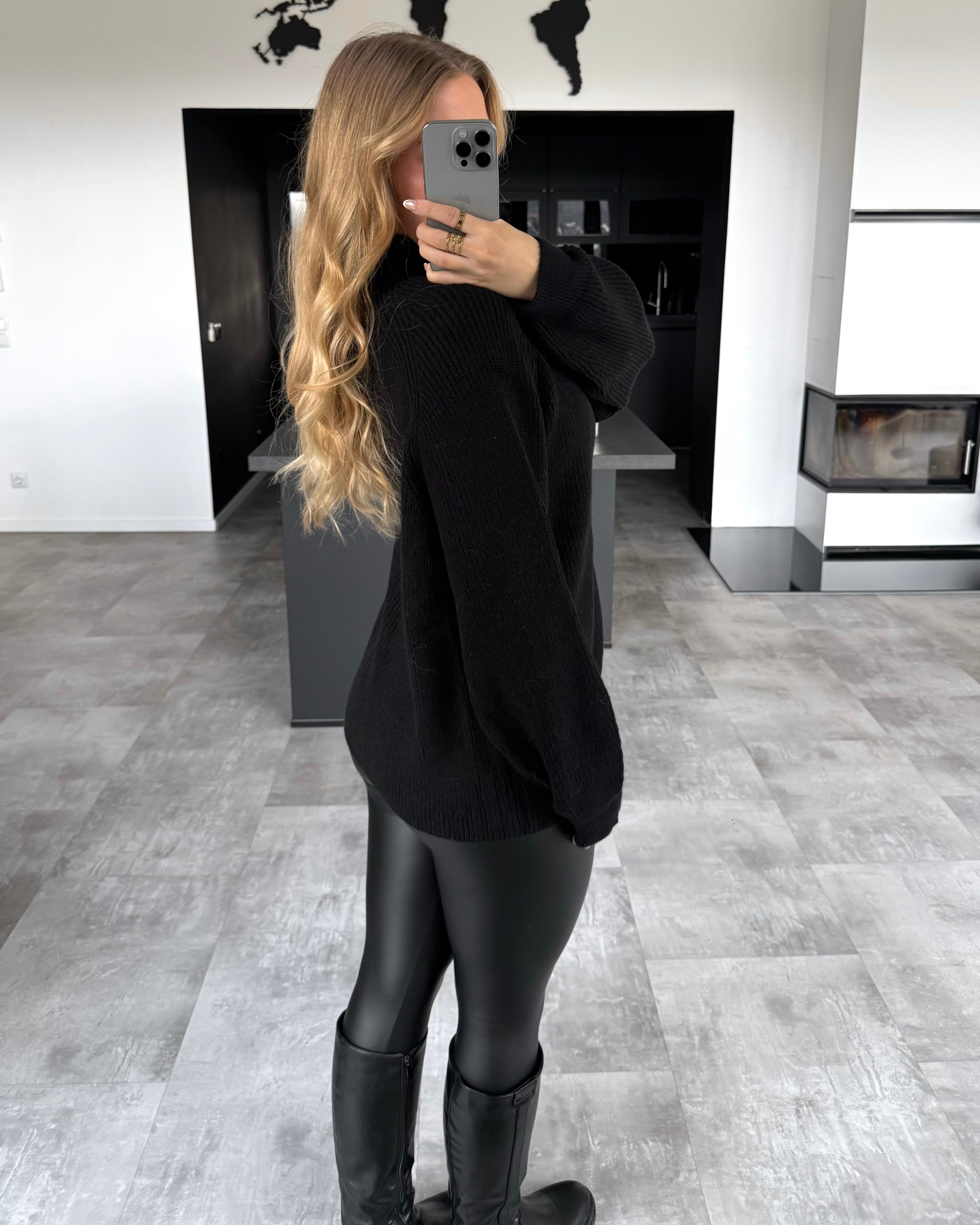 Strickpullover “Nori” Schwarz