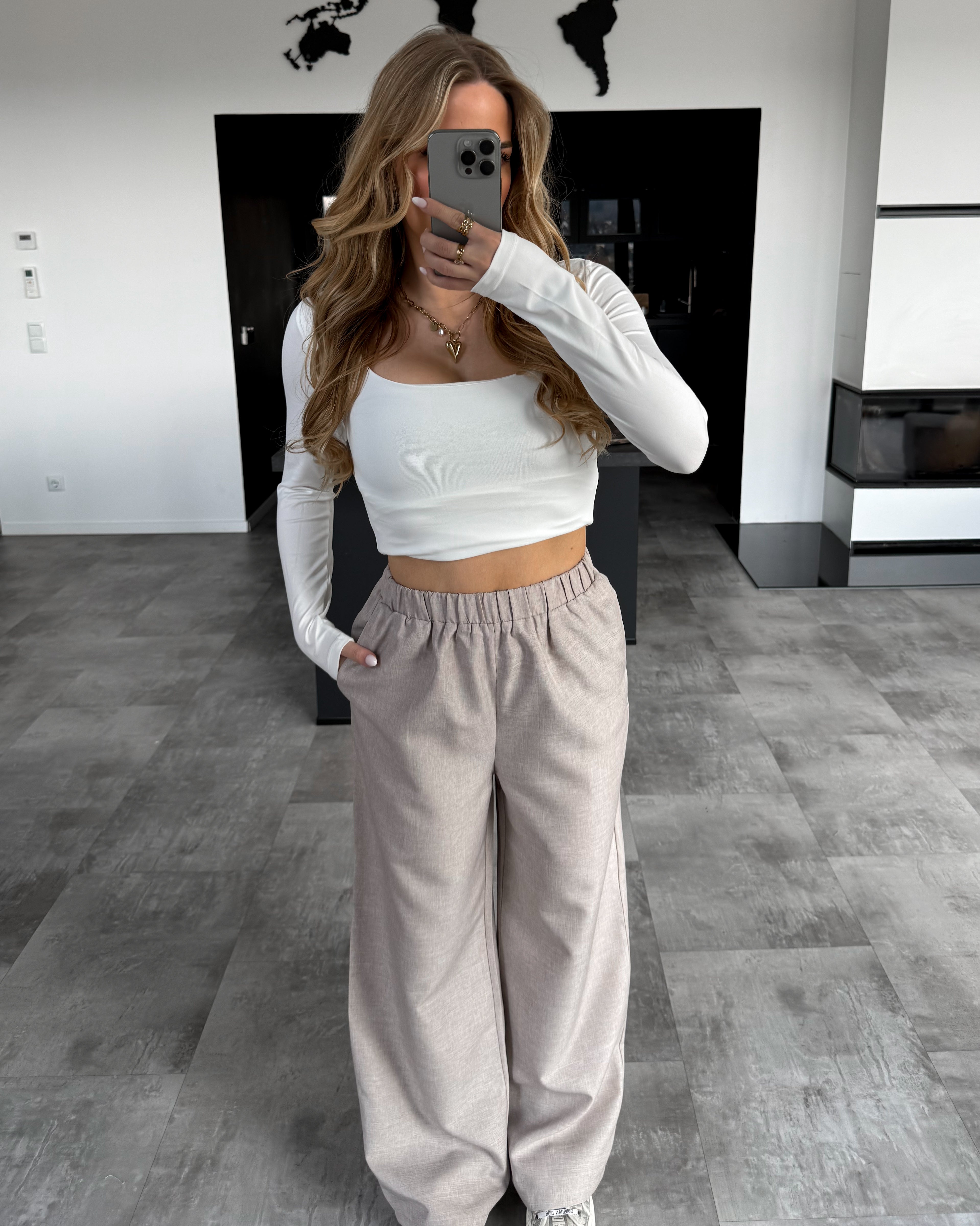 Stoffhose “Klea” Beige