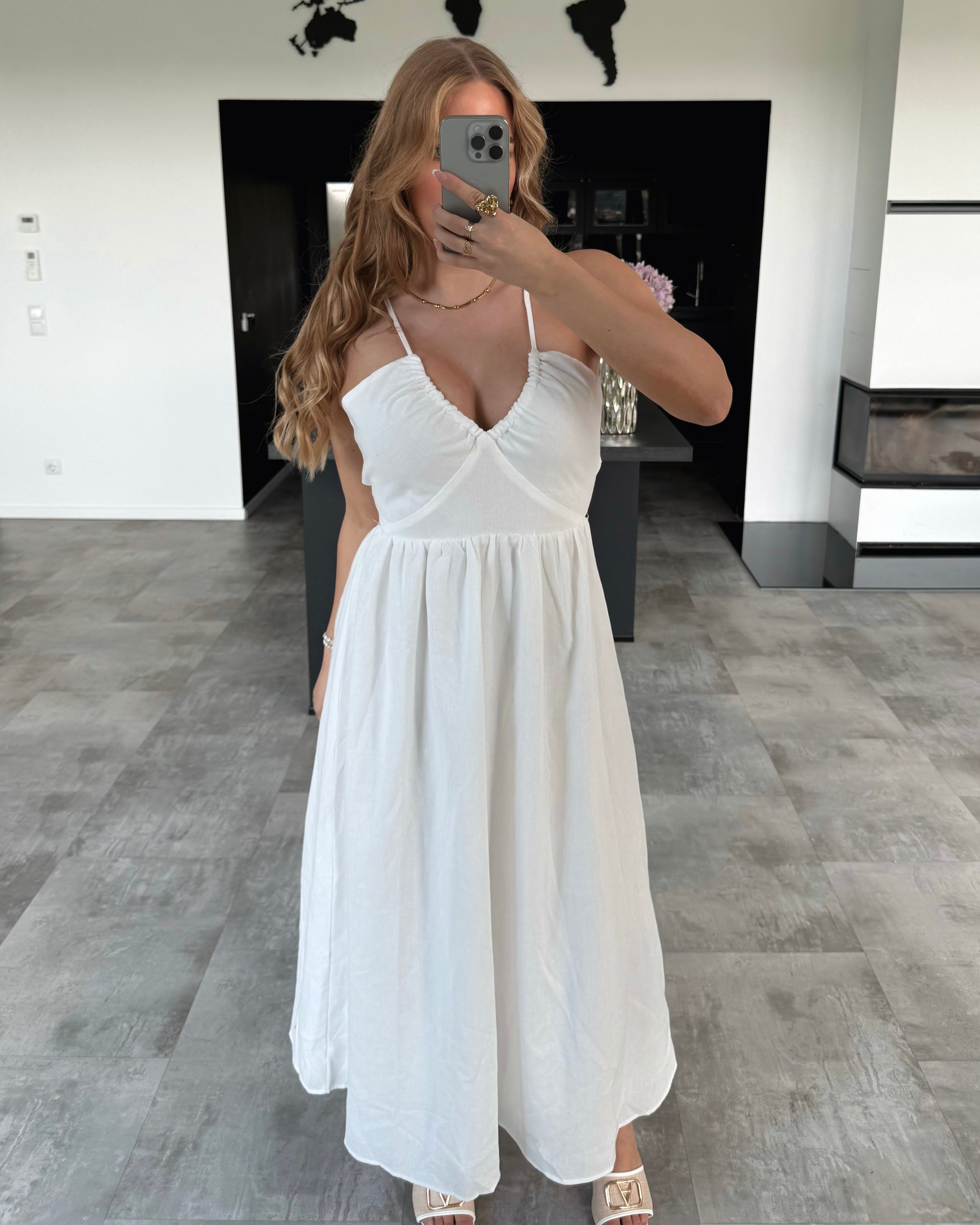 Babydoll Kleid „Elvina“ Weiß