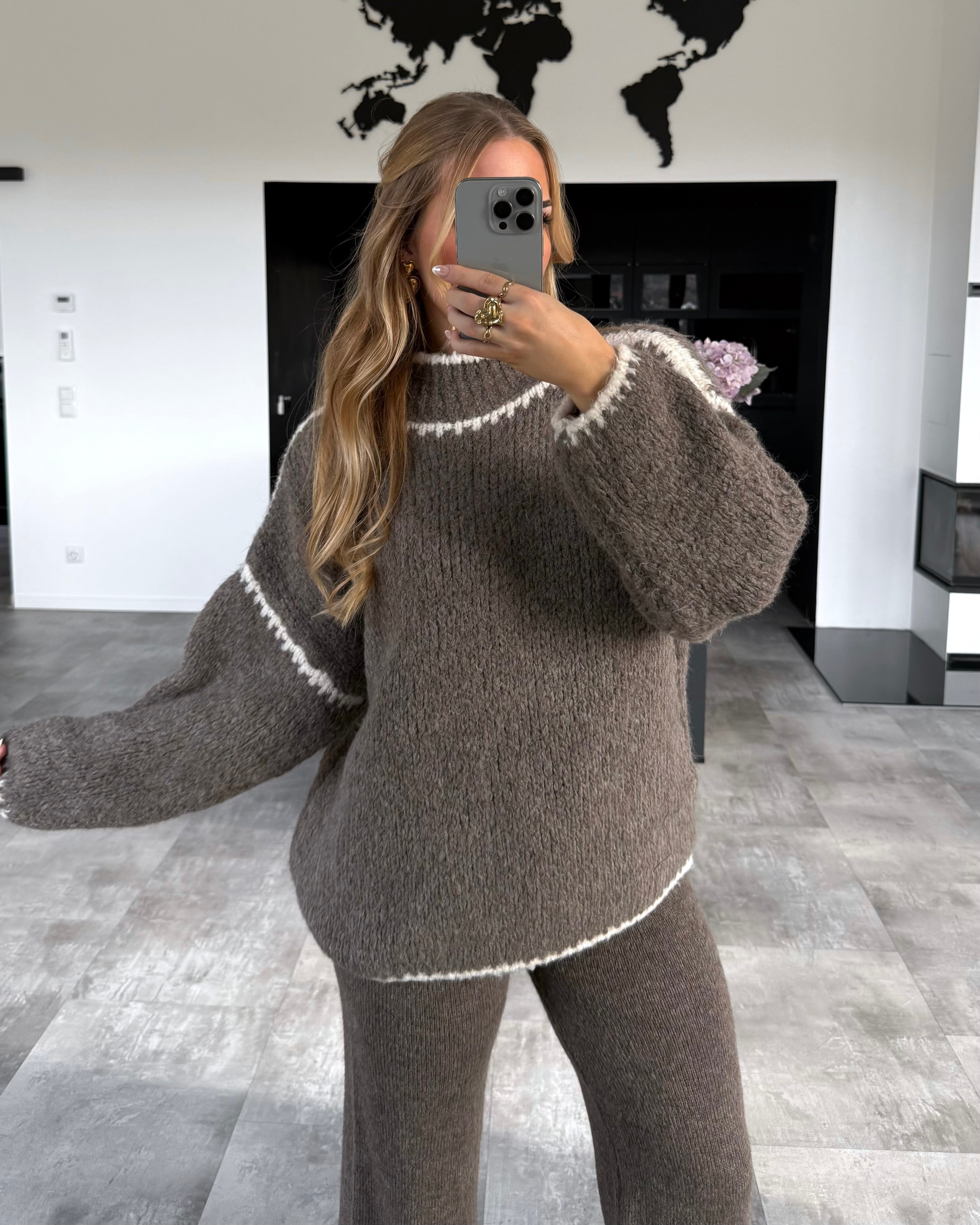 Pullover “Elodie” Taupe-Ecru