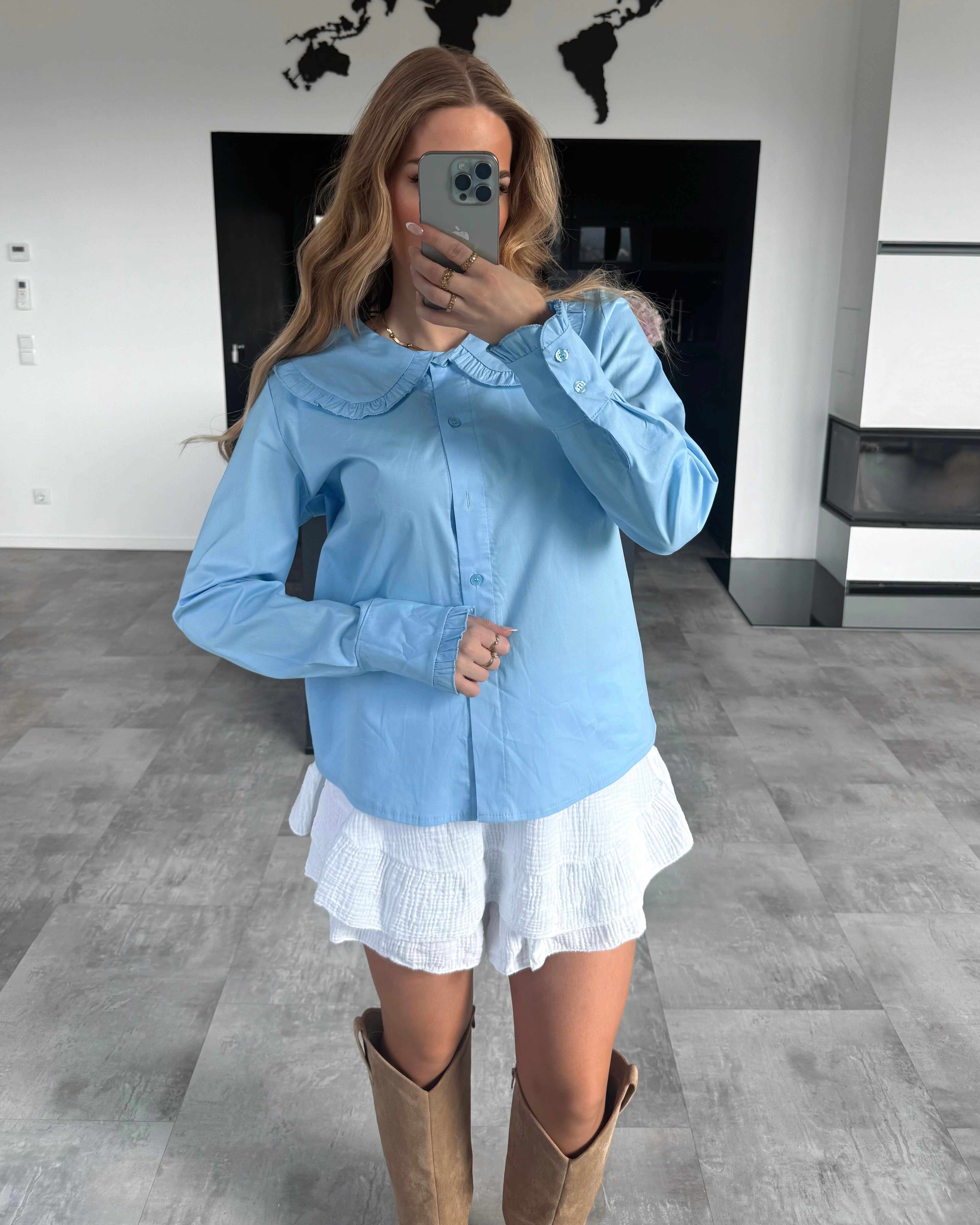 Bluse "Everly" Hellblau