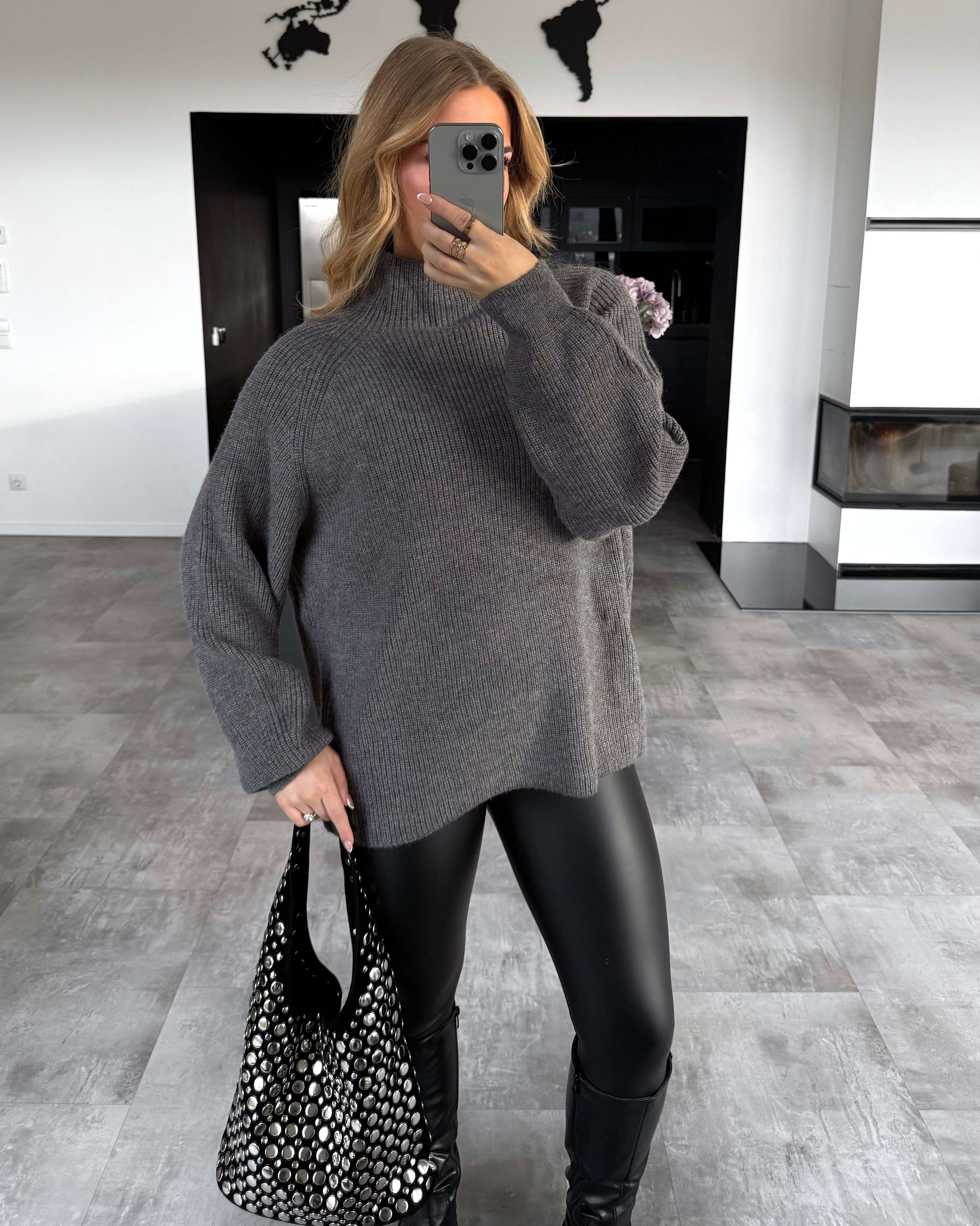 Strickpullover “Nori” Grau