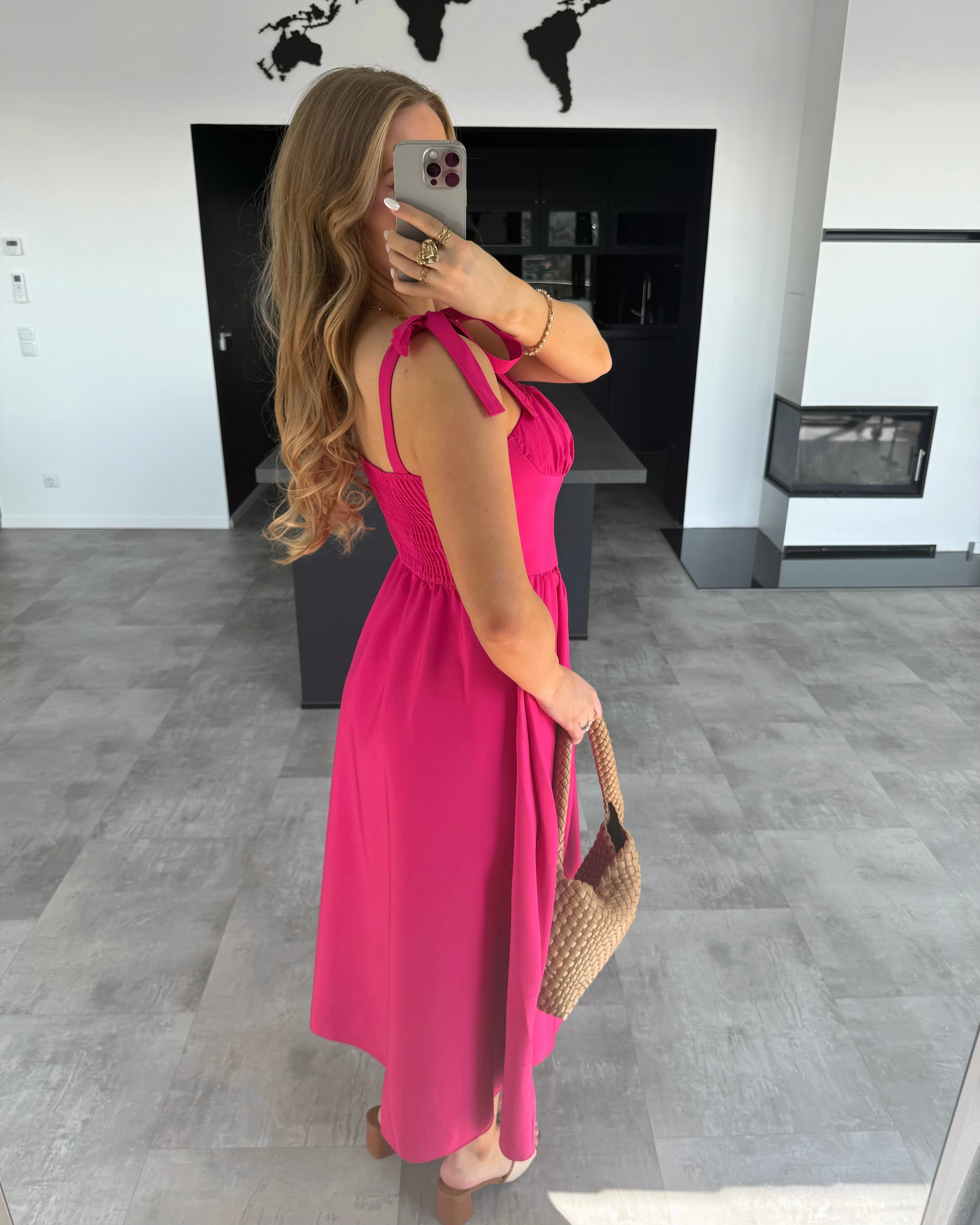 Maxikleid „Alura“ Fuchsienpink