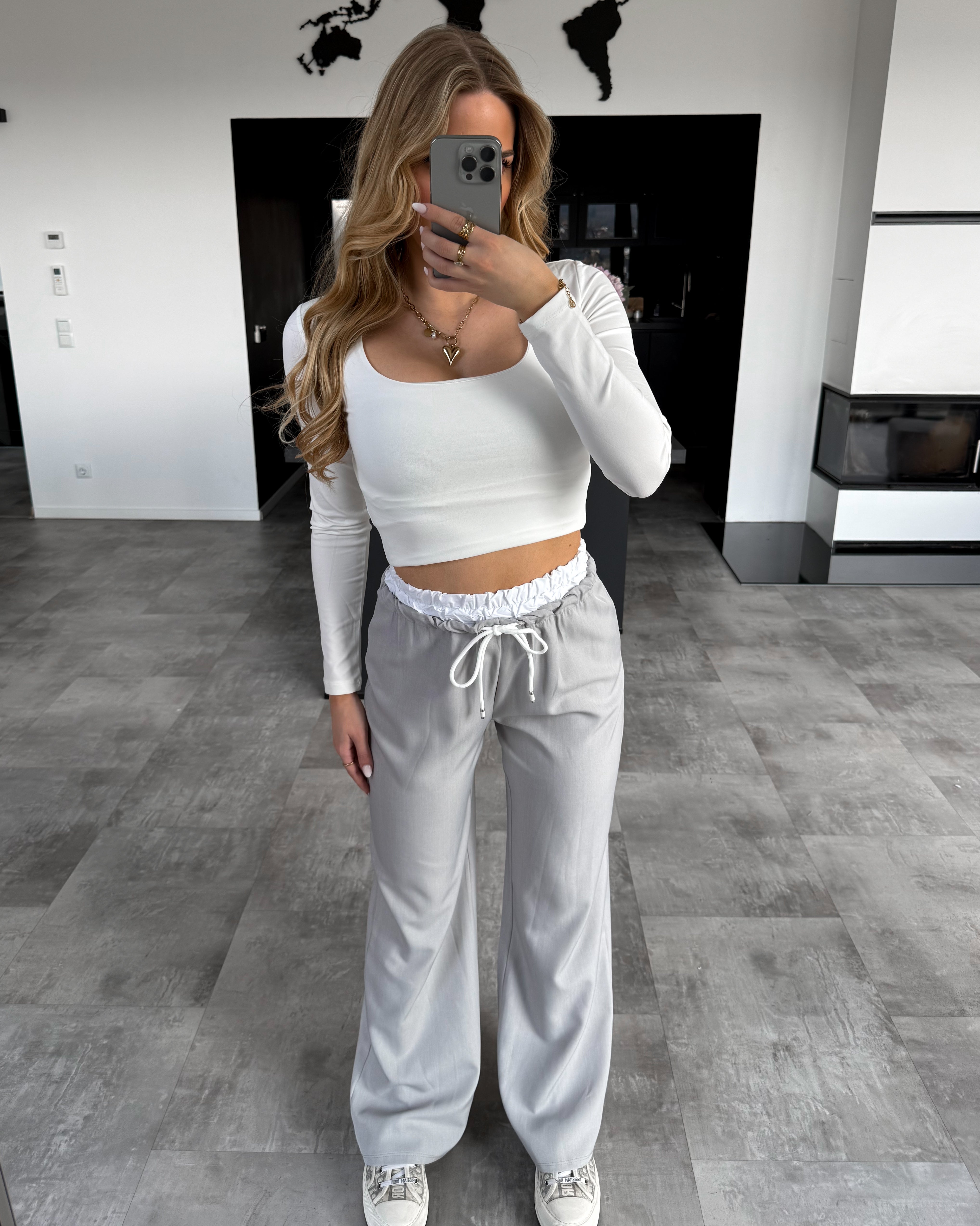 Stoffhose “Mara“ Hellgrau