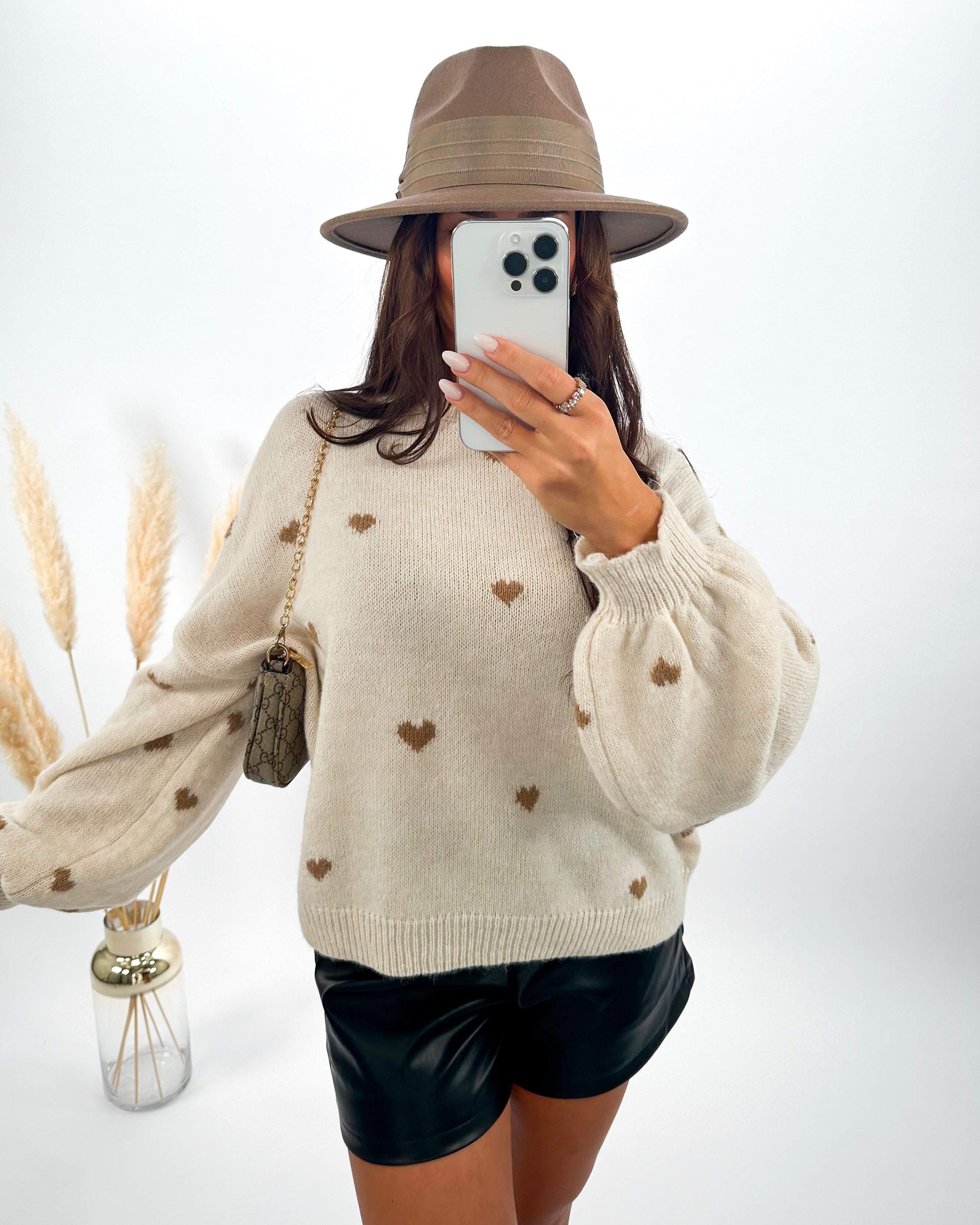 Pullover "Little Love" Ecru-Toffee