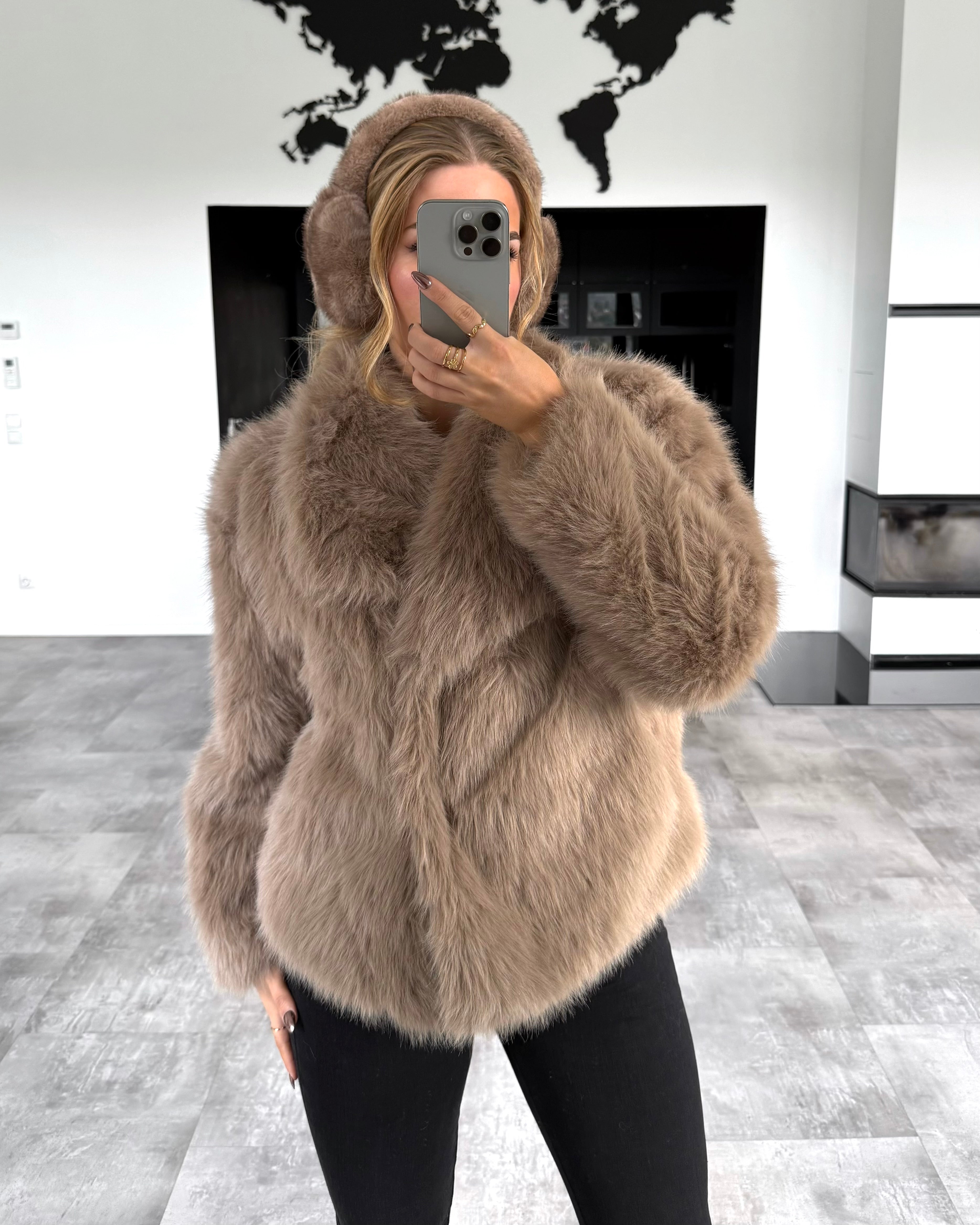 Felljacke “Rachelle“ Taupe