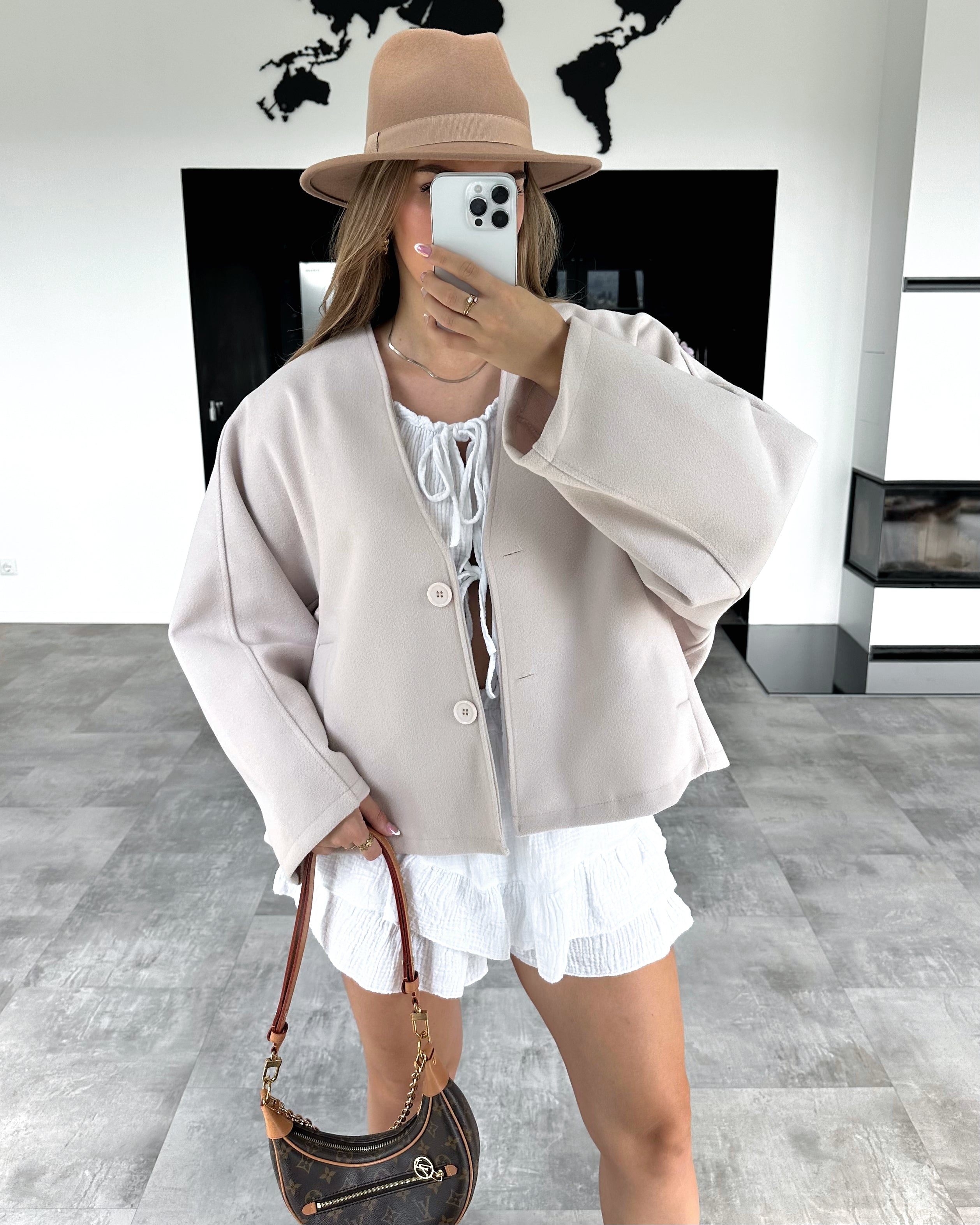 Kurzmantel “Leonora” Beige