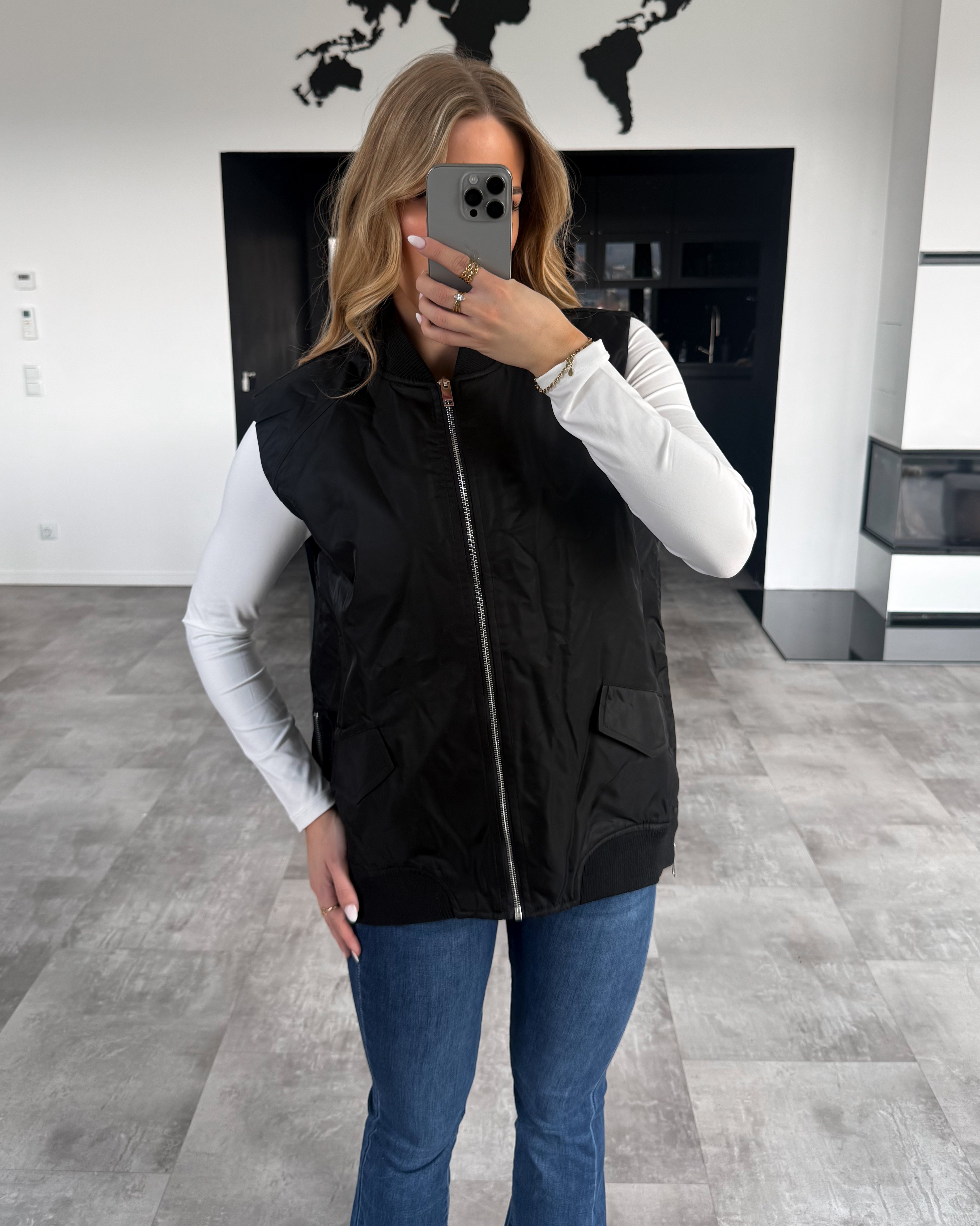 Stoff-Weste “Chelsea” Schwarz