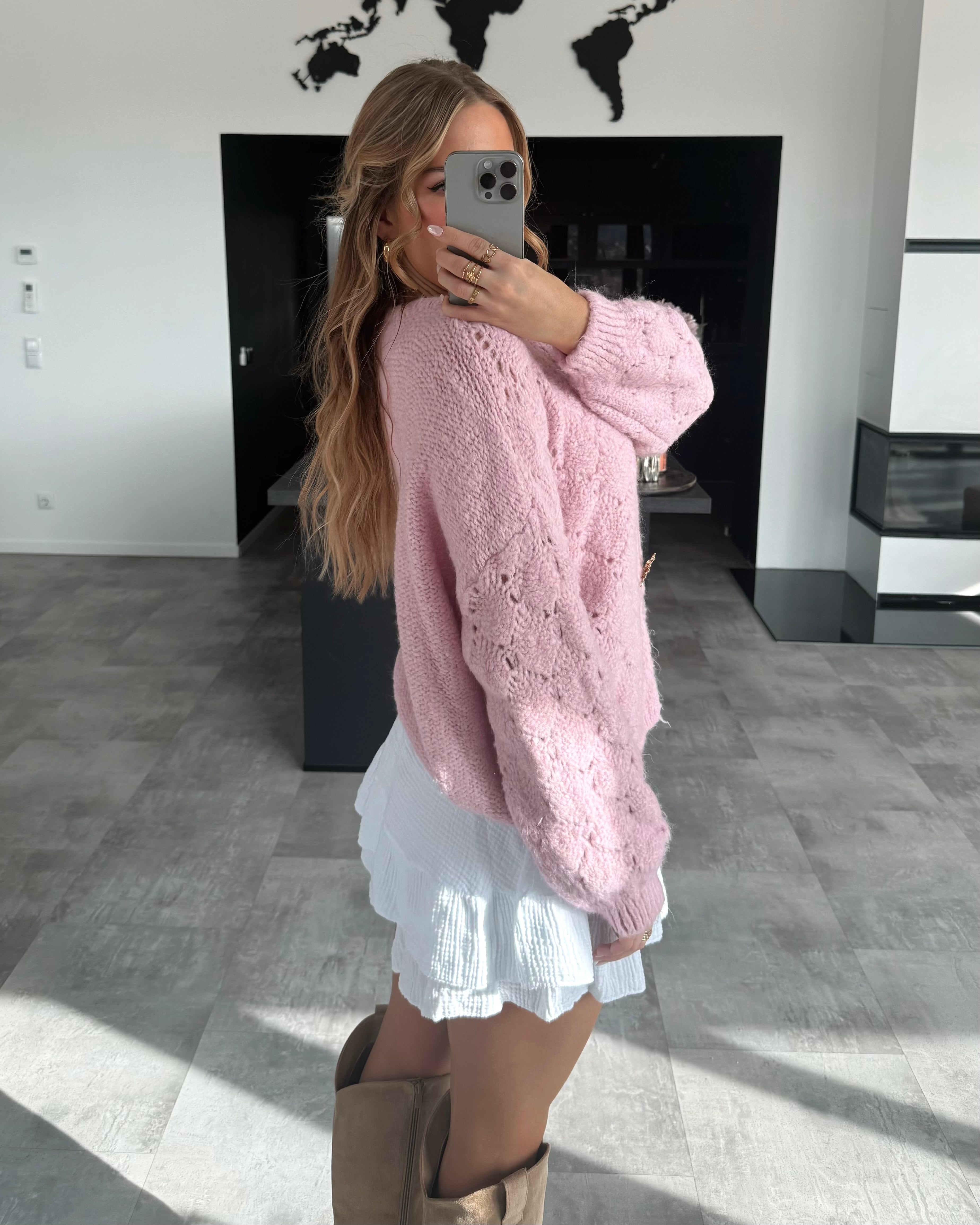 Cardigan "Solène" Rosa