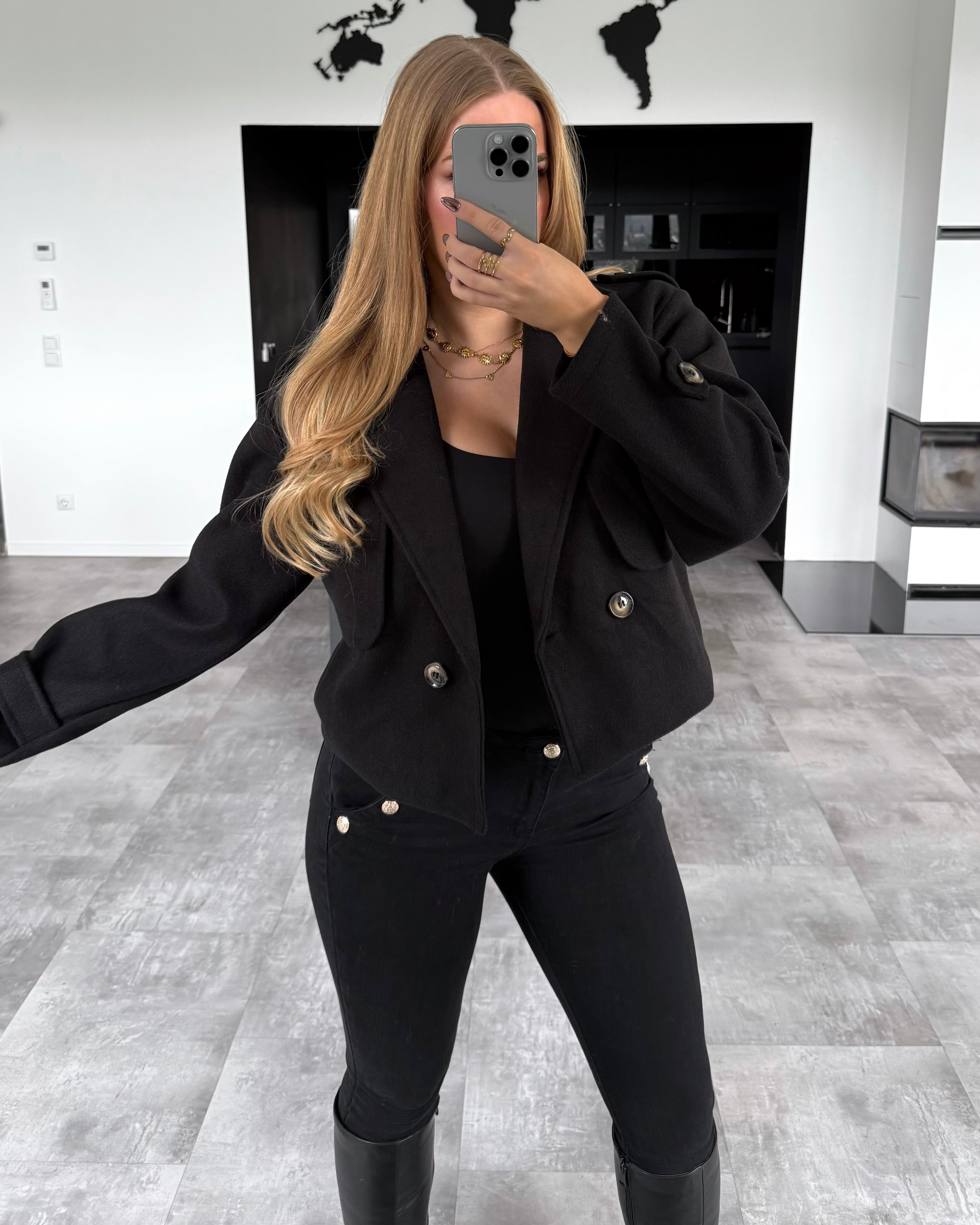 Kurzmantel “Kyla” Schwarz