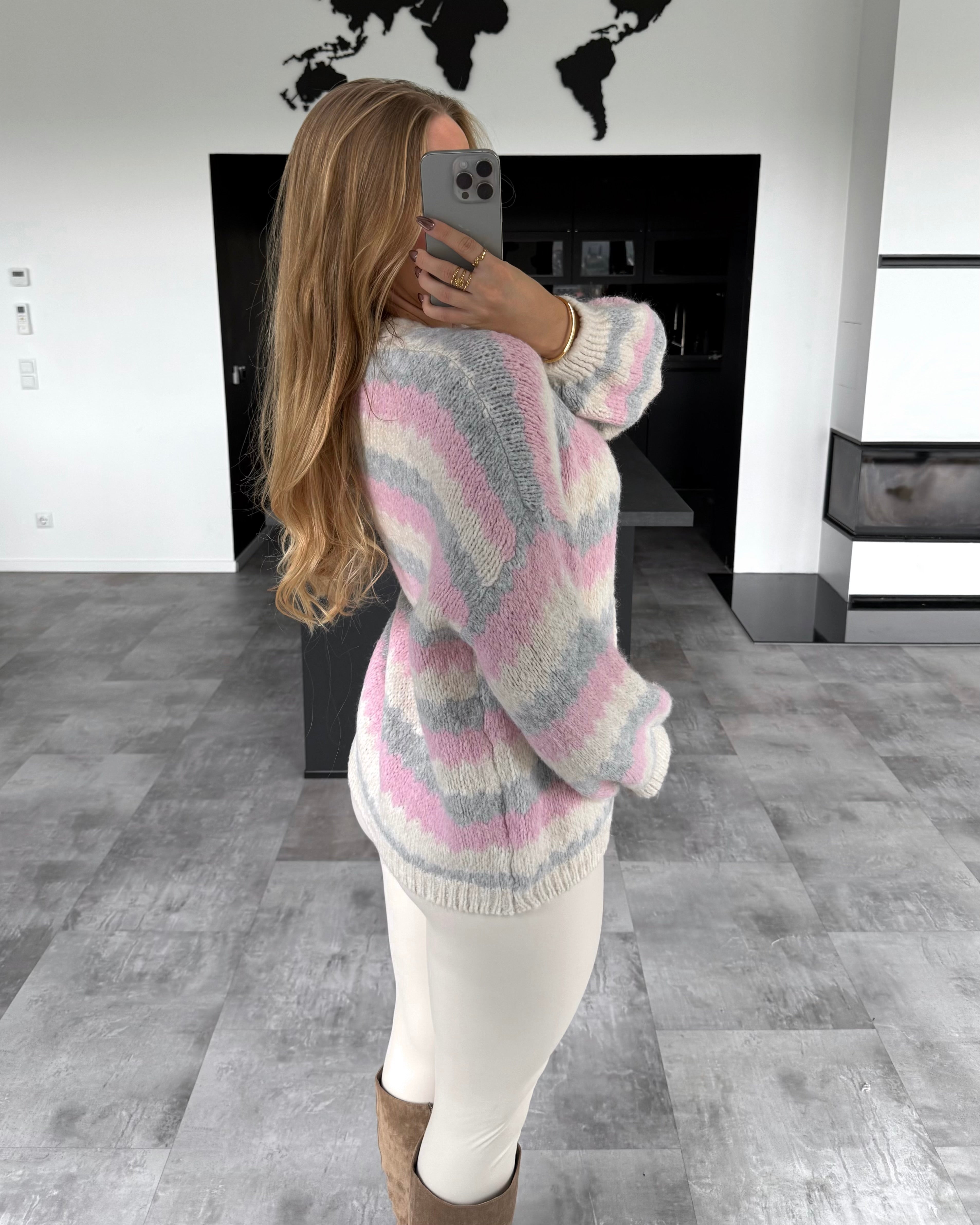 Cardigan "Lottie" Rosa-Grau