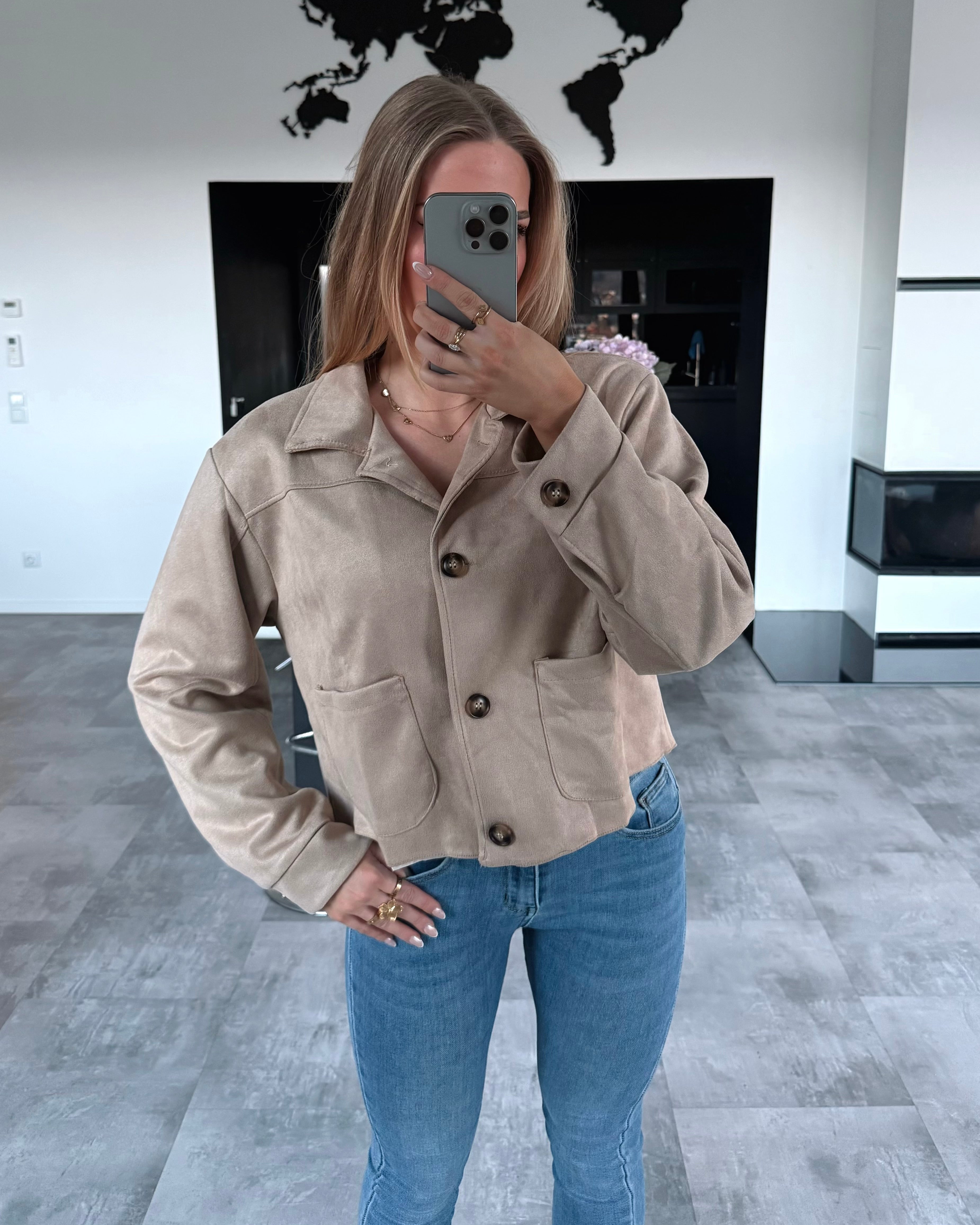 Kurzmantel „Adeline“ Beige