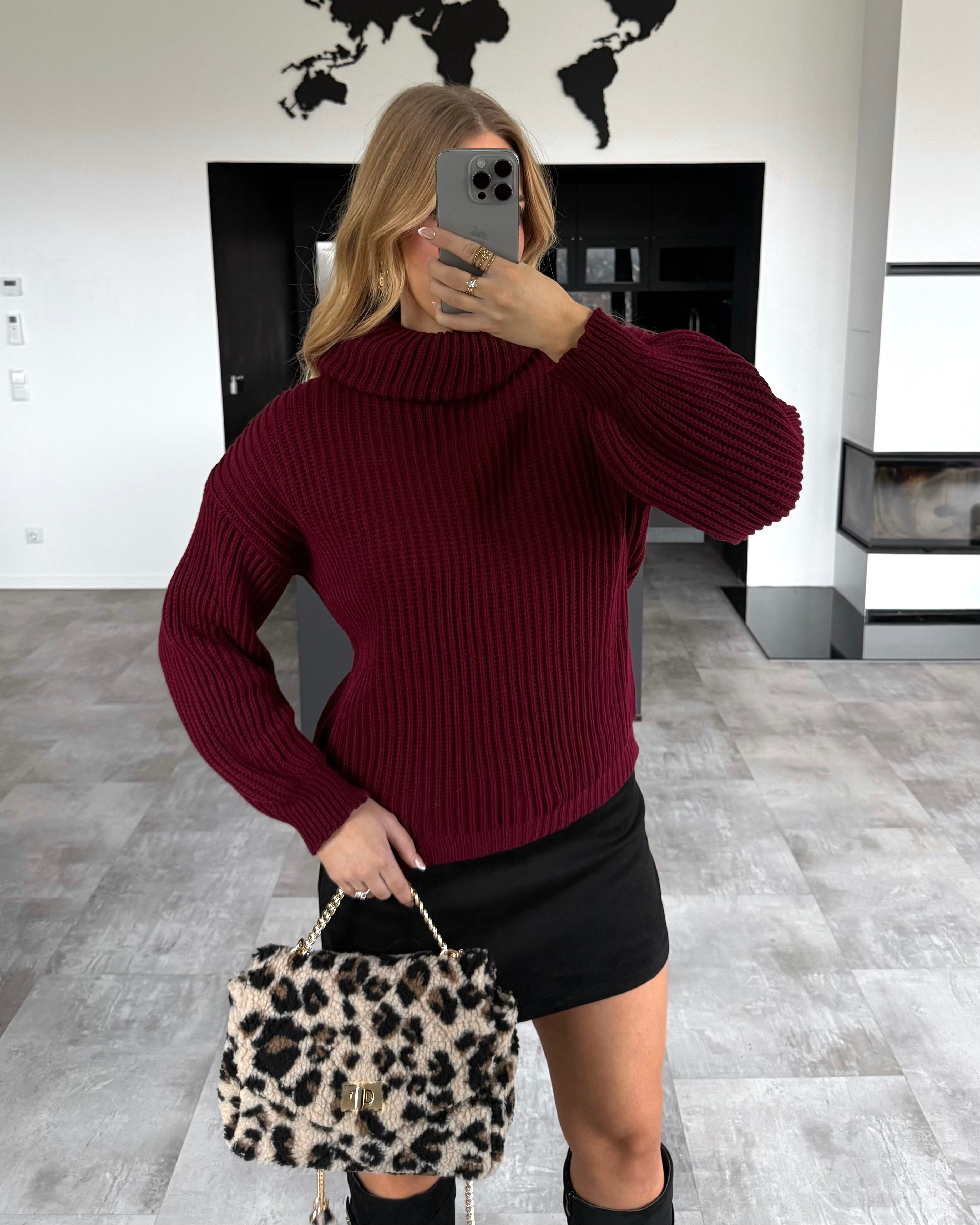 Strickpullover “Elva” Bordeaux