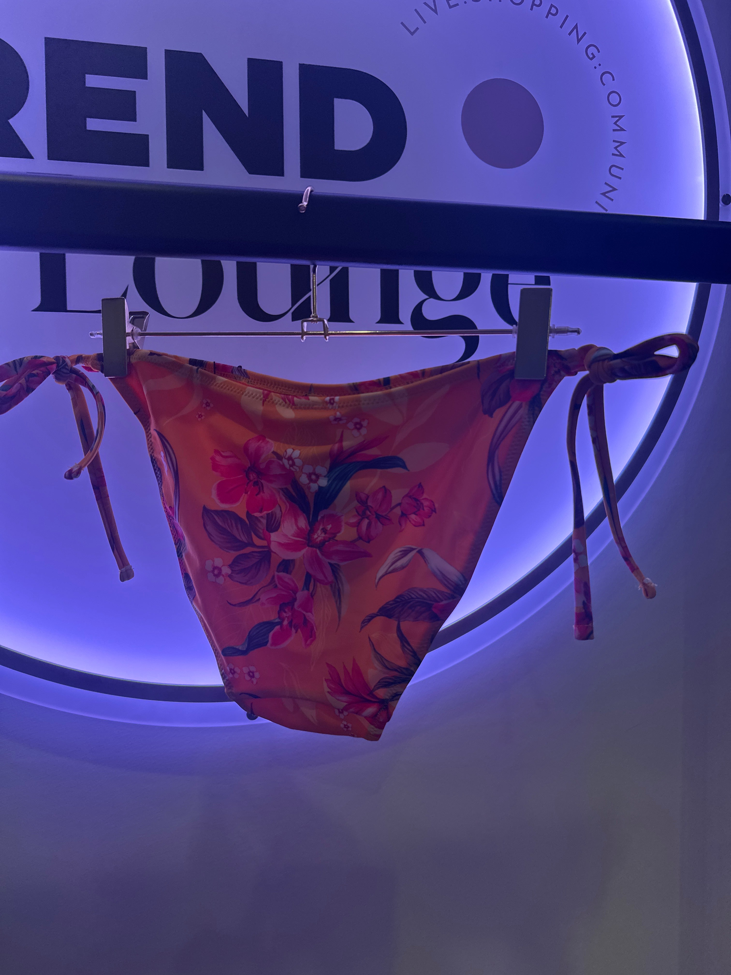 EINZELSTÜCK Bikini Hose Orange mit Muster #82