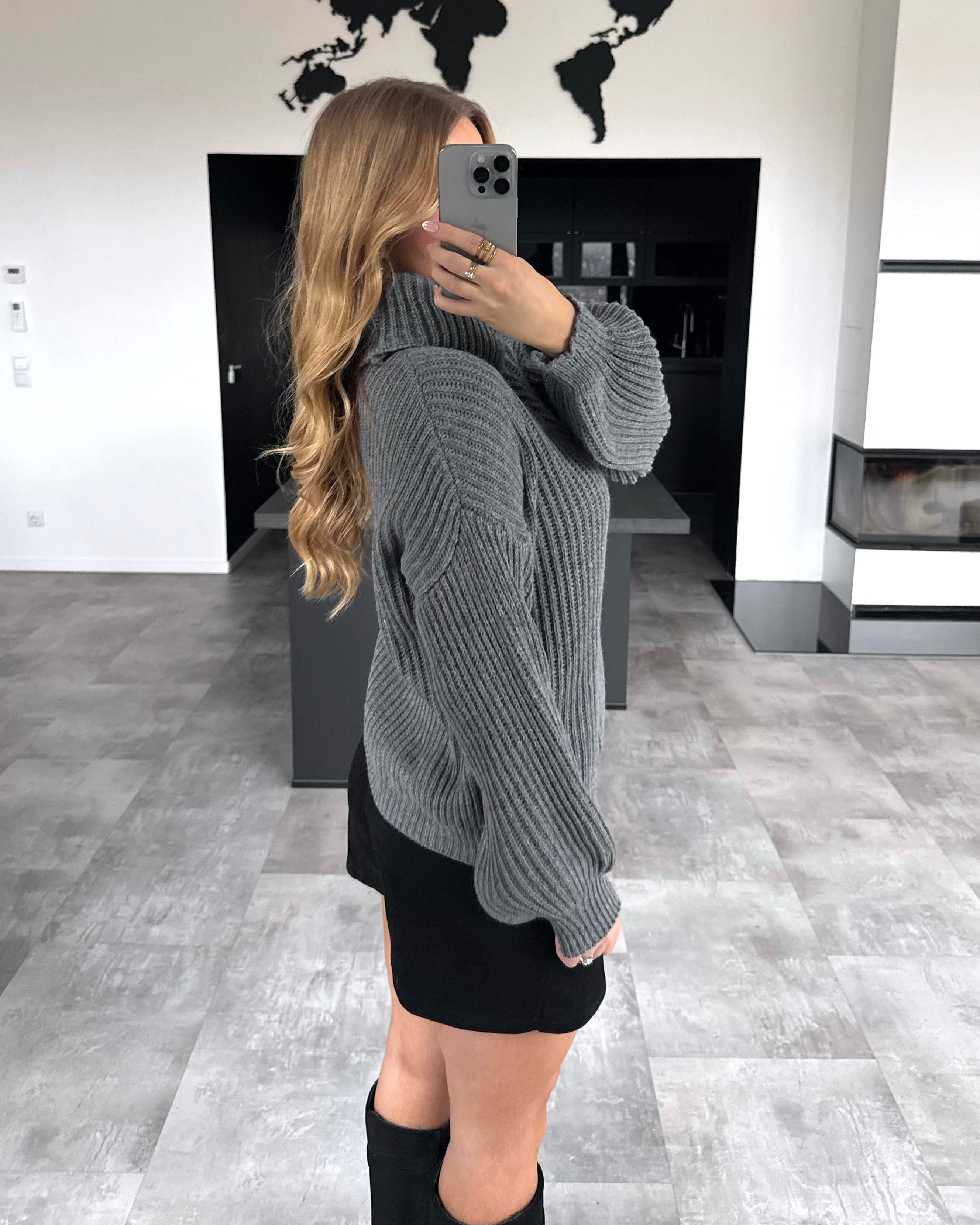 Strickpullover "Elva” Grau