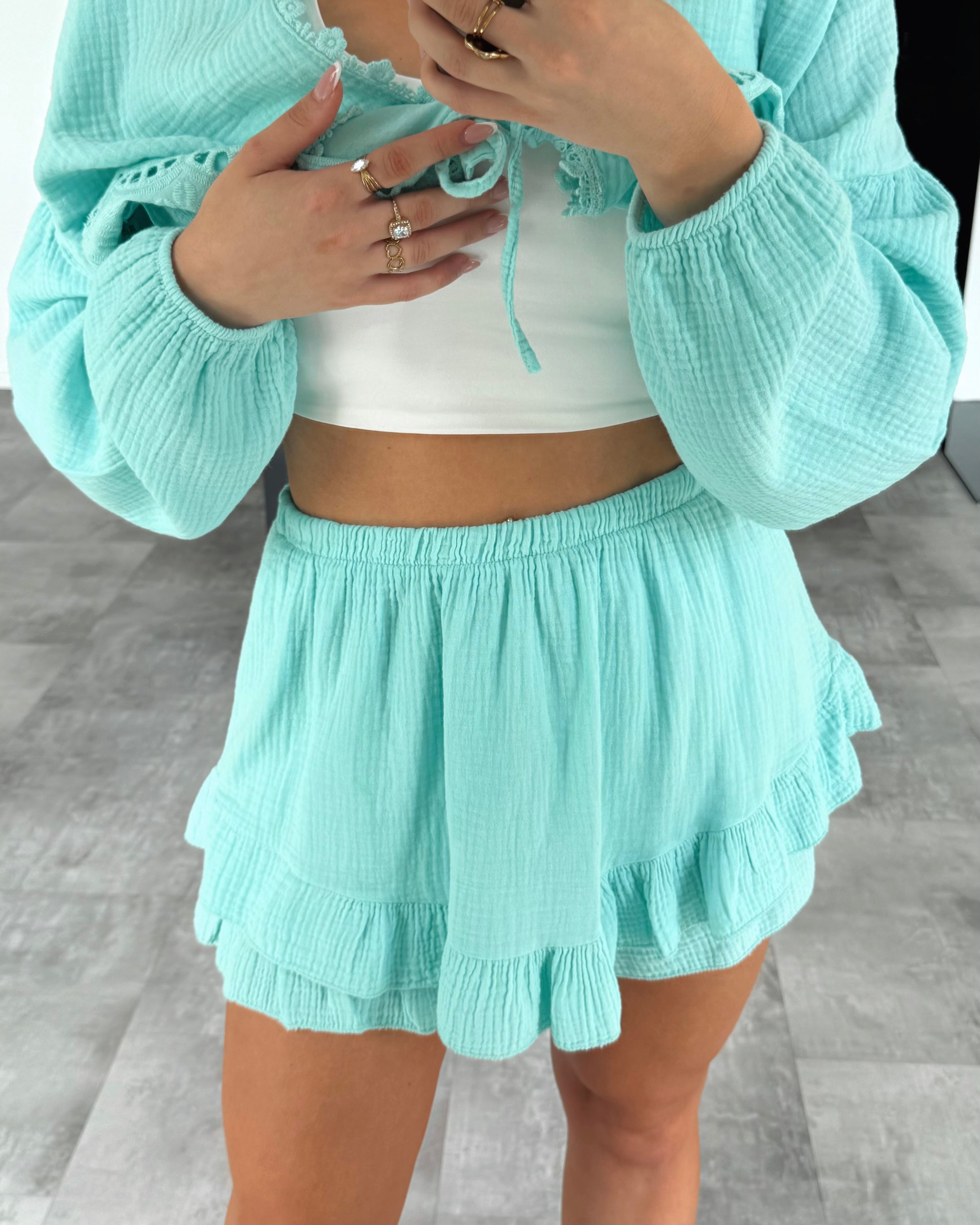 Musselin Hosenrock „Calea“ Aqua