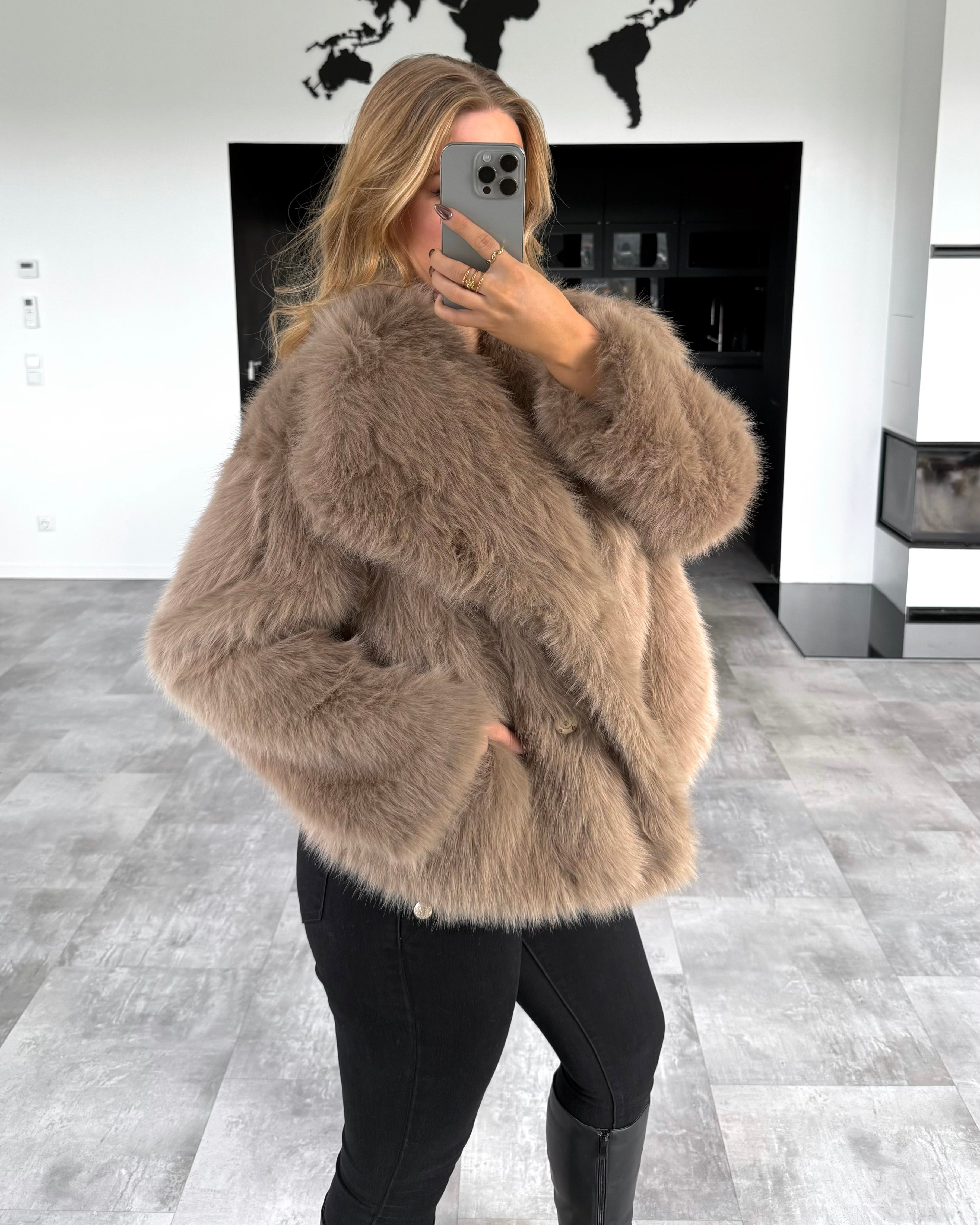 Felljacke “Rachelle“ Taupe