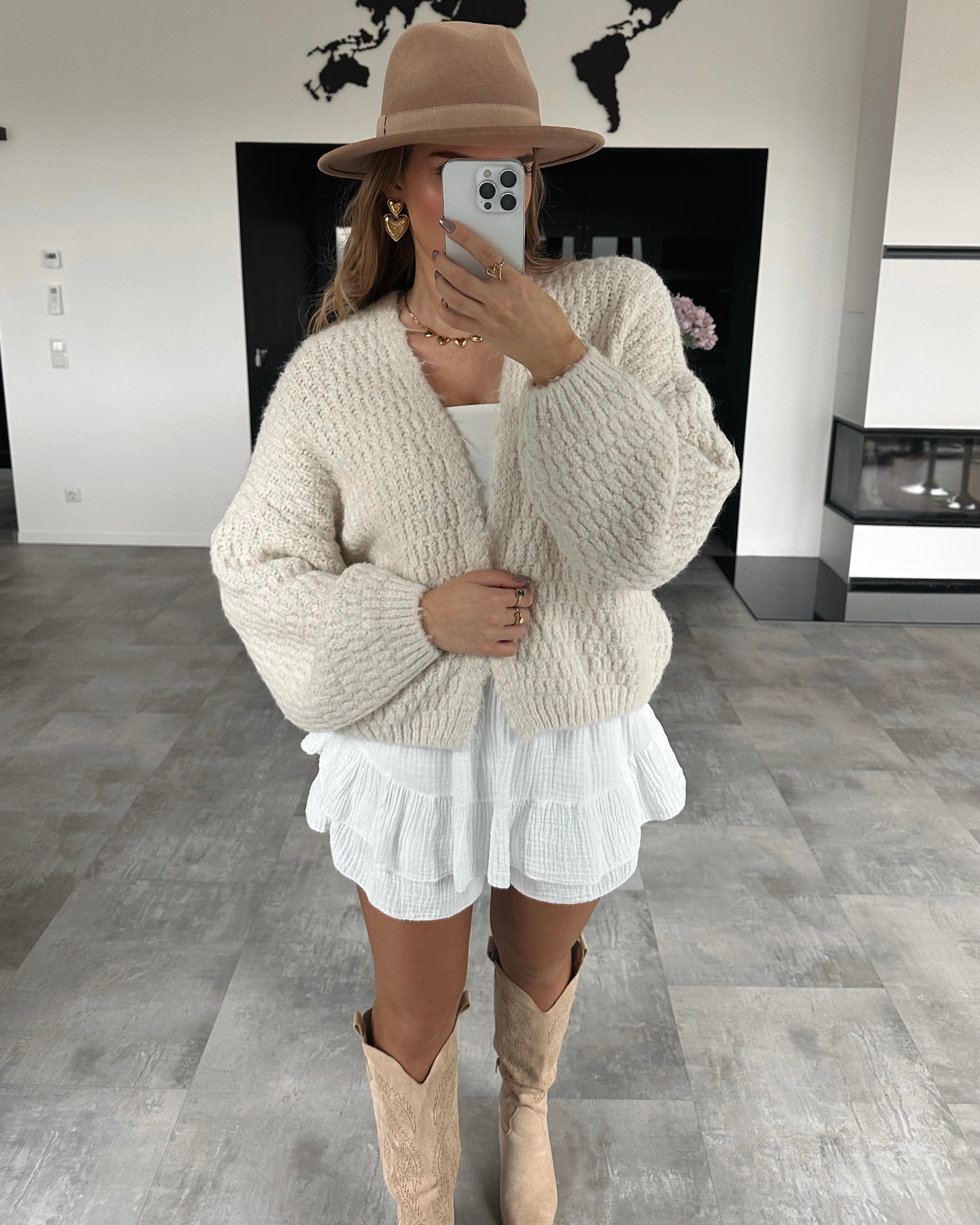BWARE Cardigan "Elea" Ecru