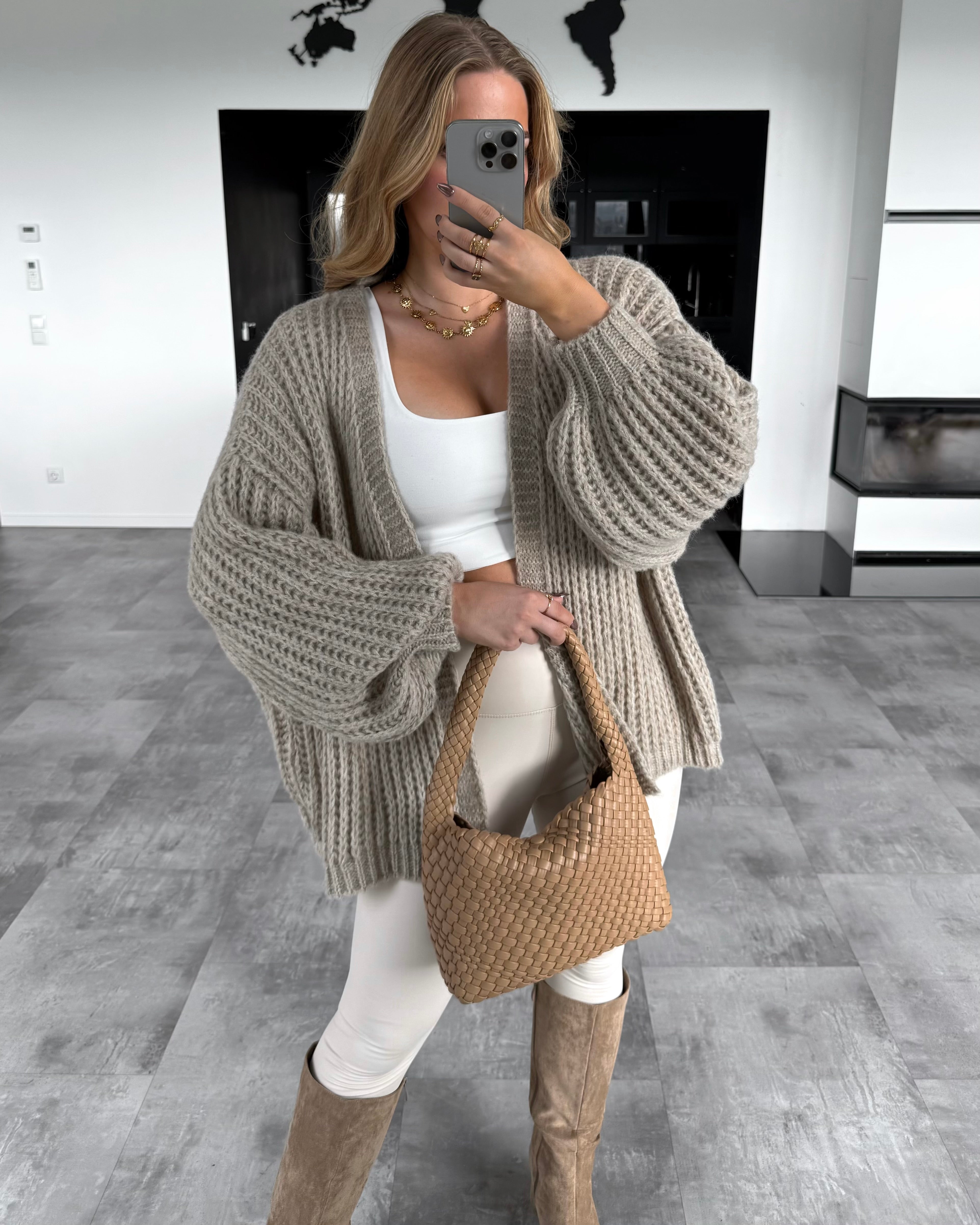 Cardigan "Cosima" Taupe