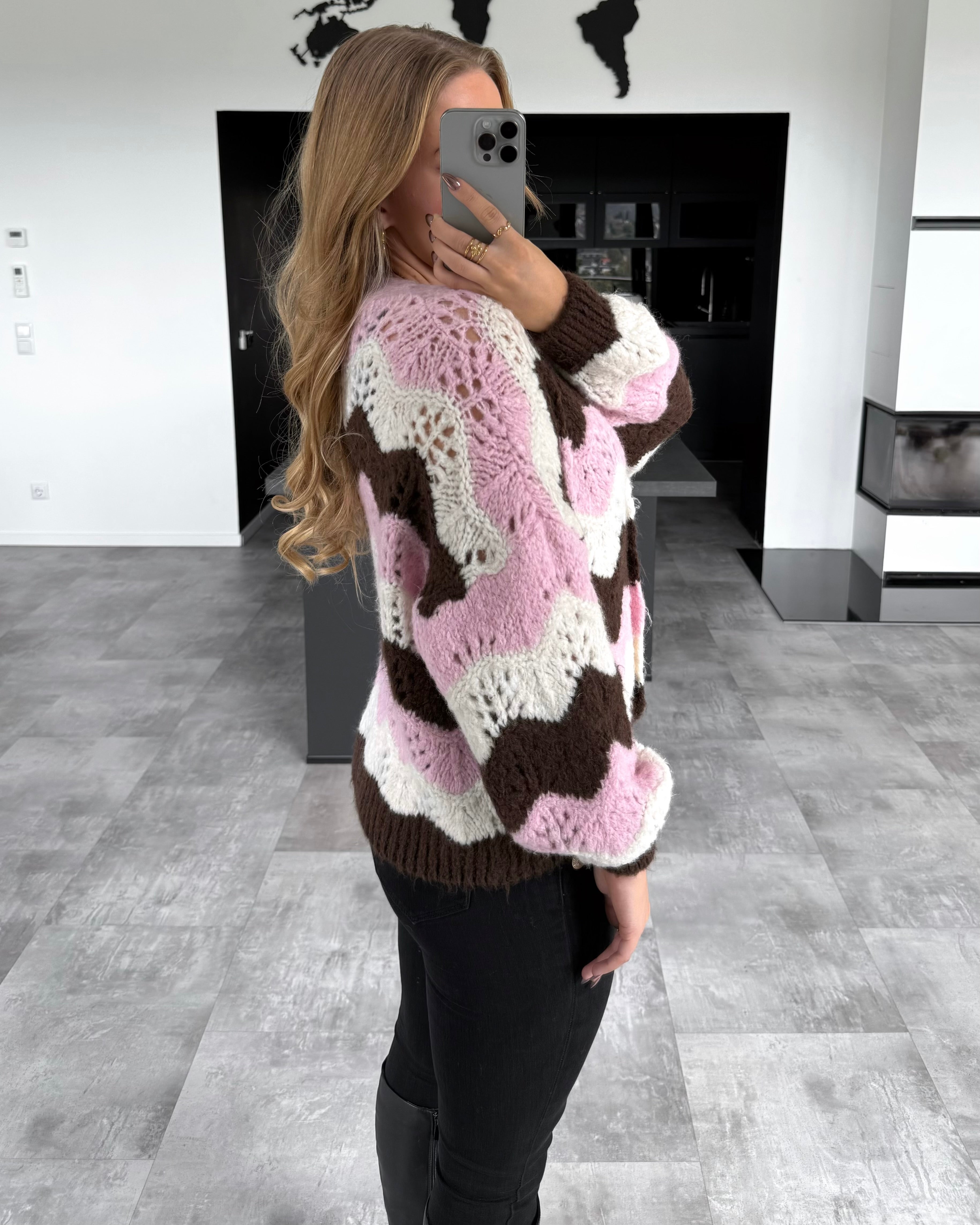 Häkelcardigan "Tweety" Multicolour
