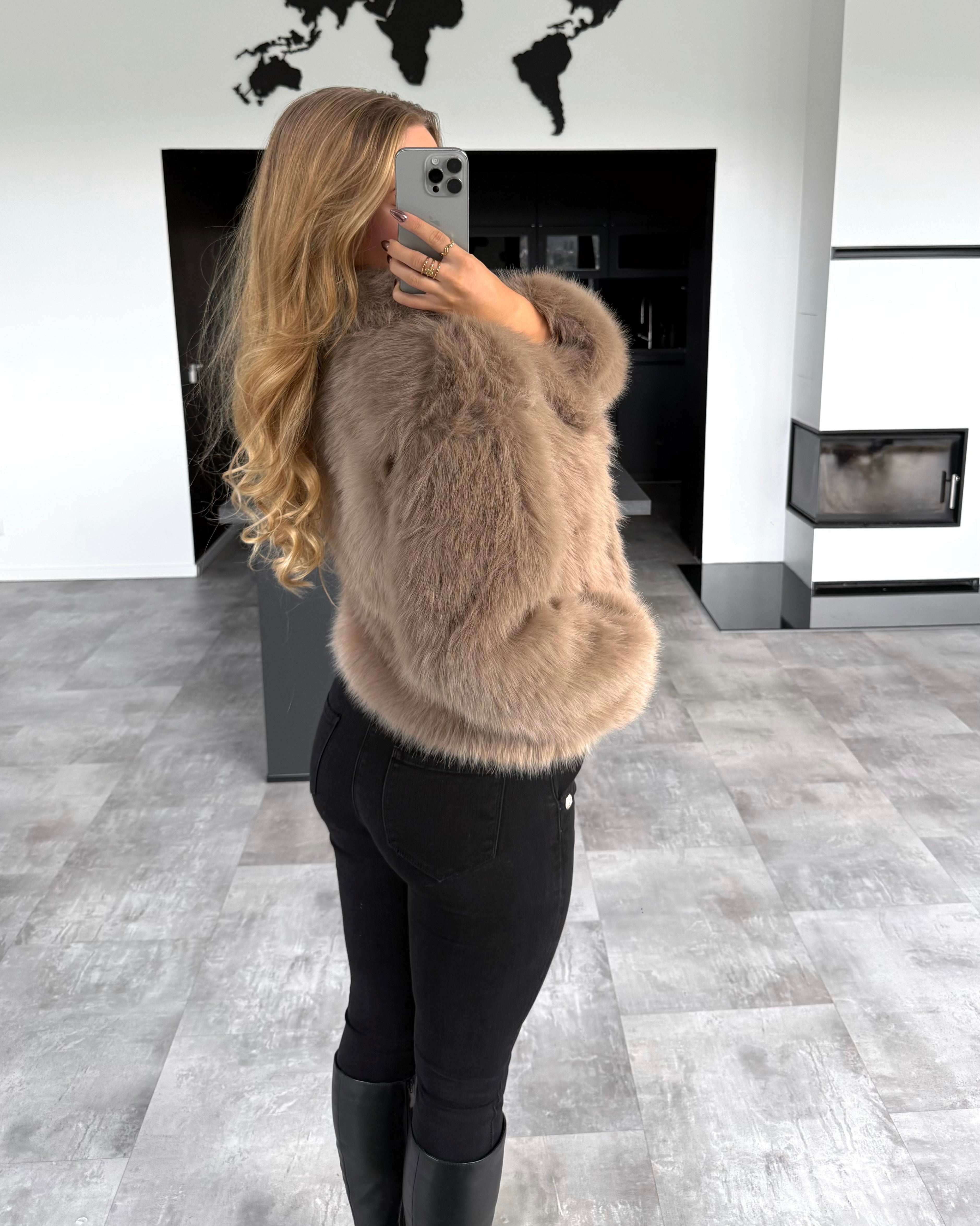 Felljacke “Rachelle“ Taupe