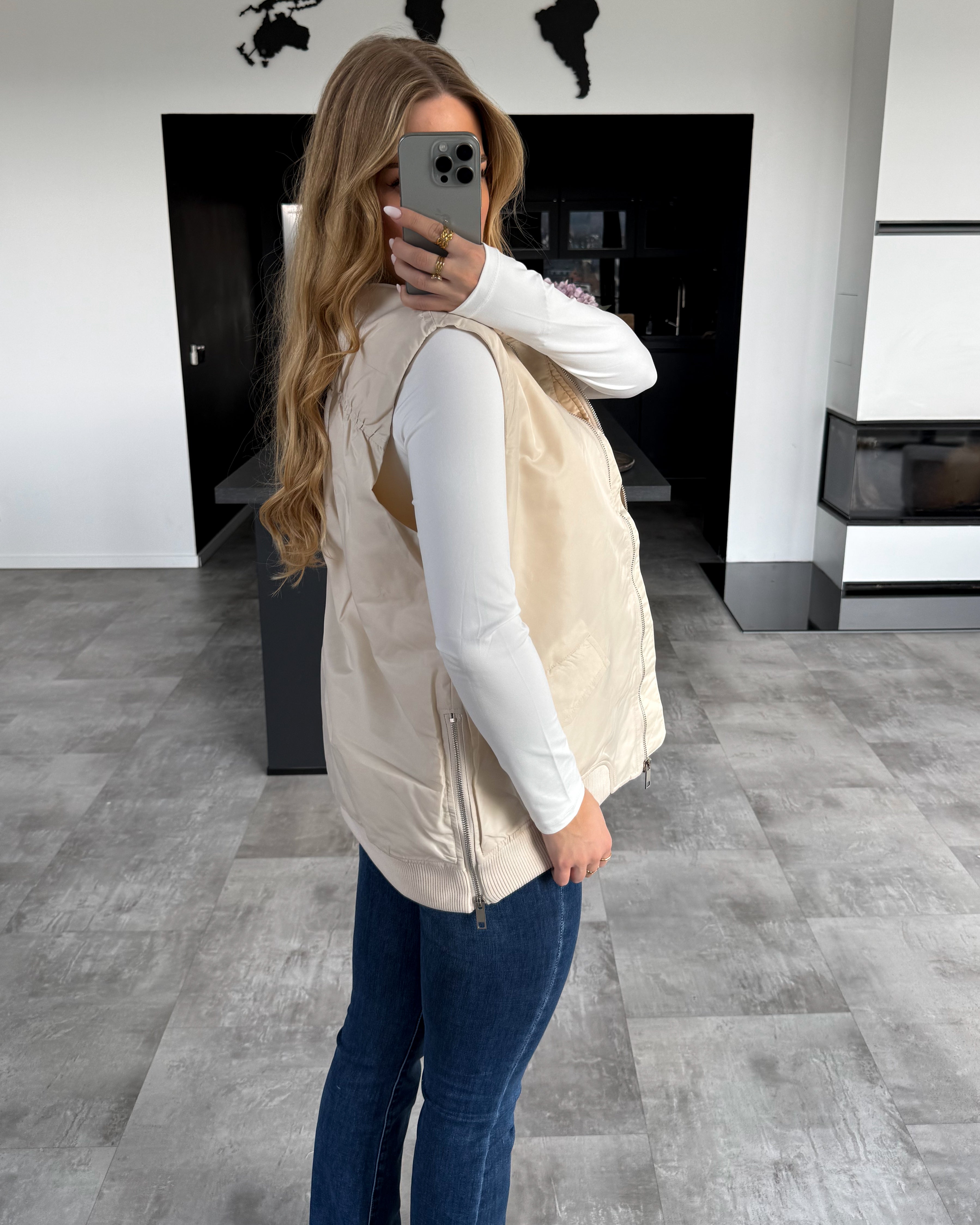 Stoff-Weste “Chelsea” Beige