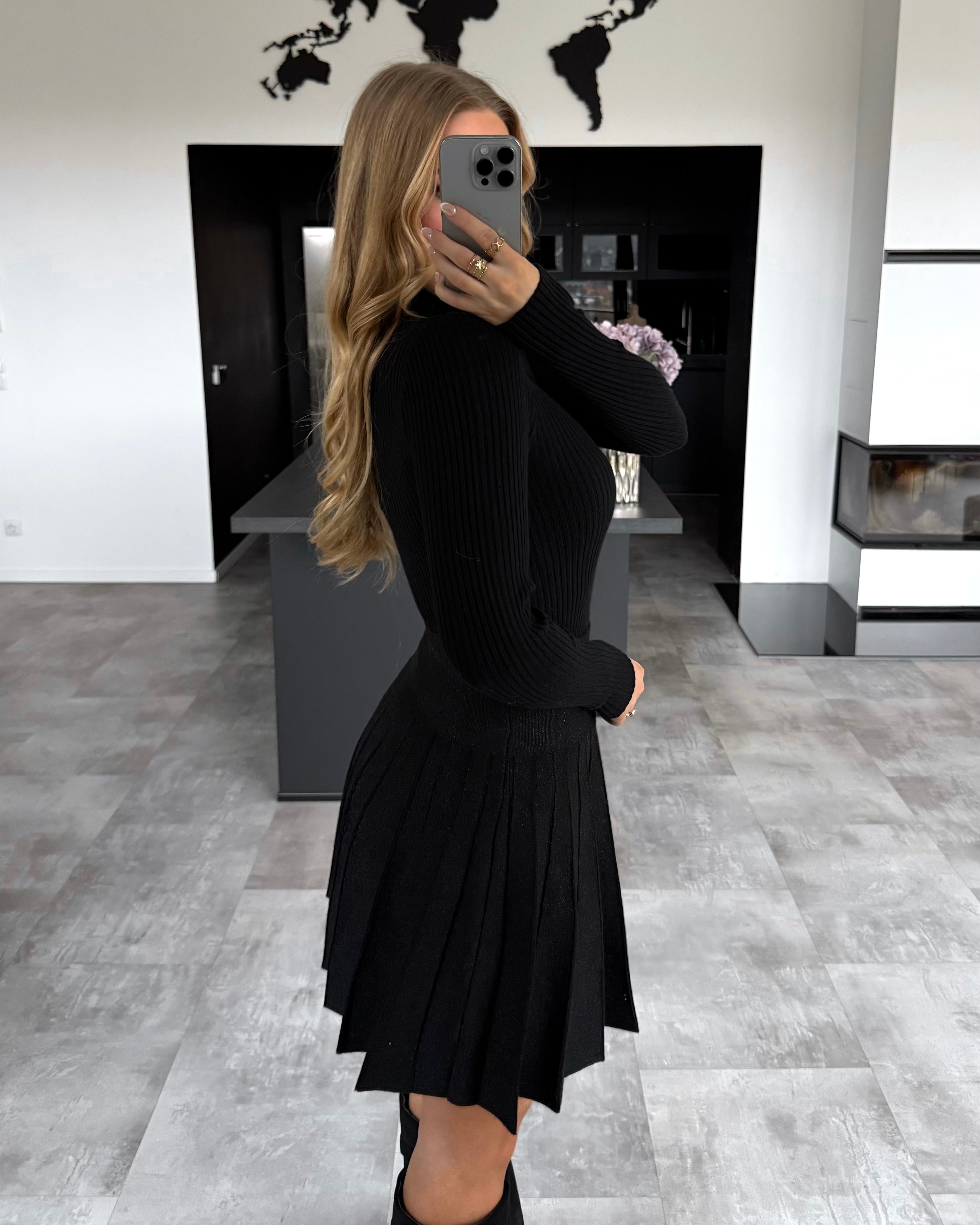 Glitzer-Rock "Gloria” Schwarz