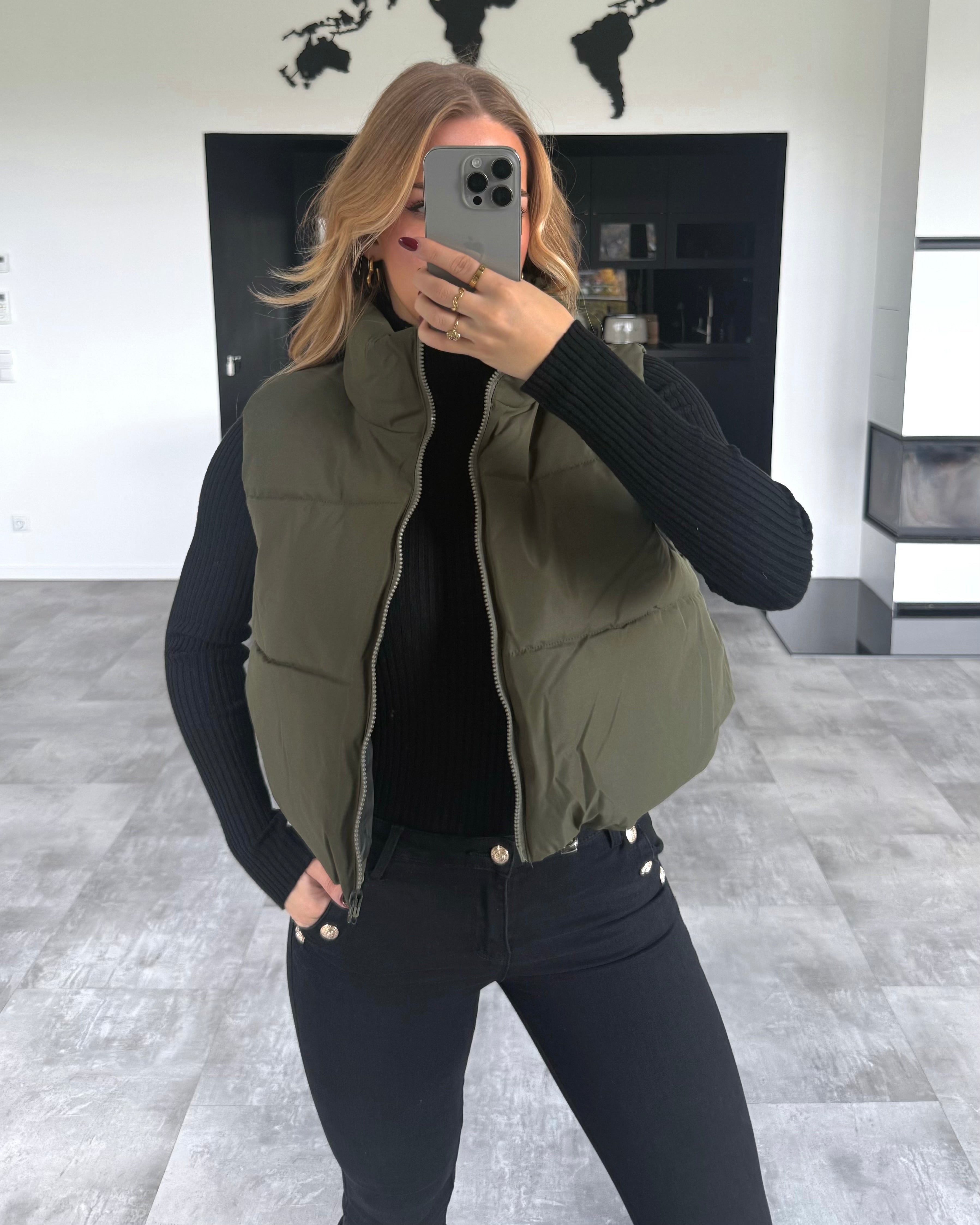 Daunen-Weste “Skadi” Khaki