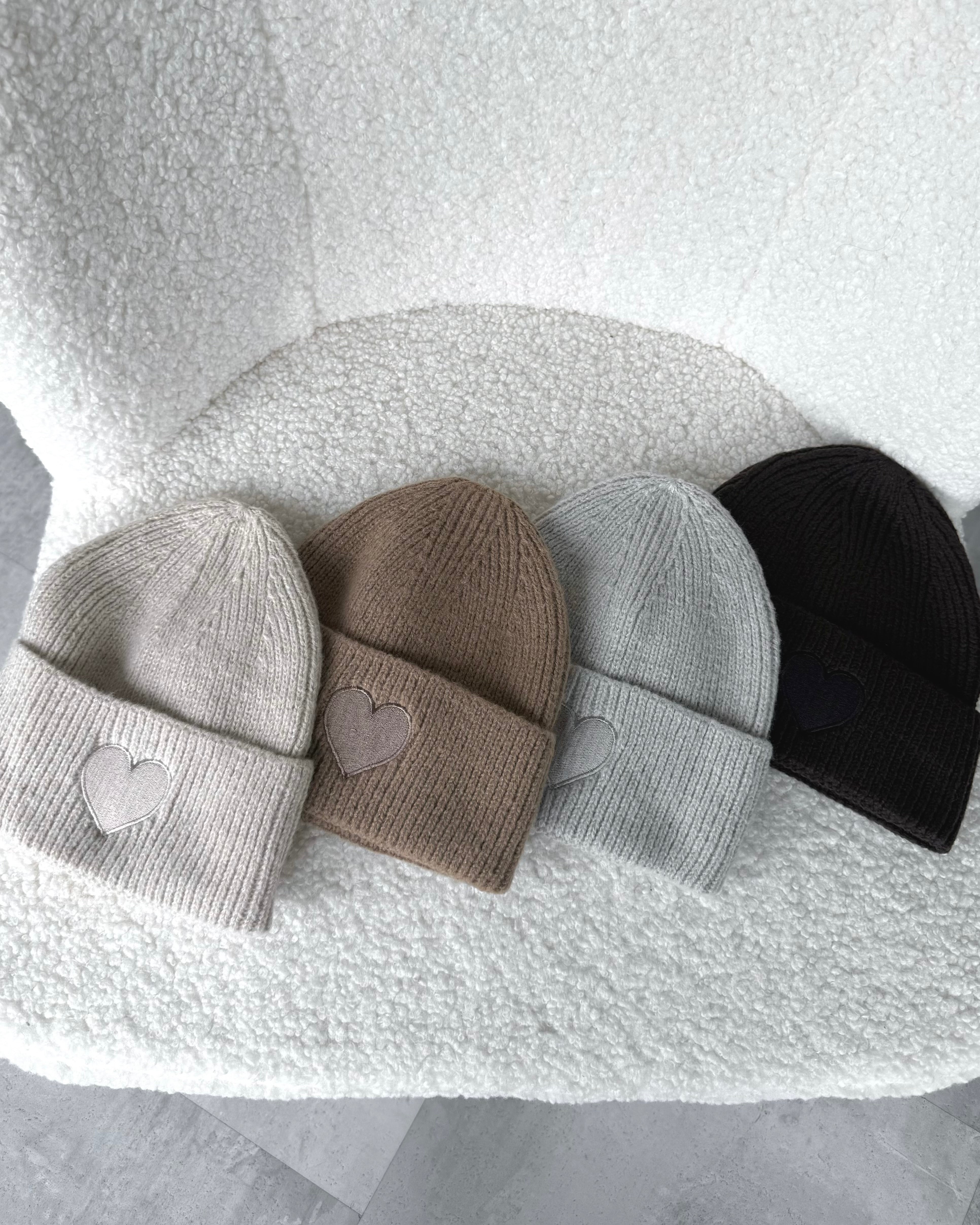 Strickmütze "Lovely" Beige