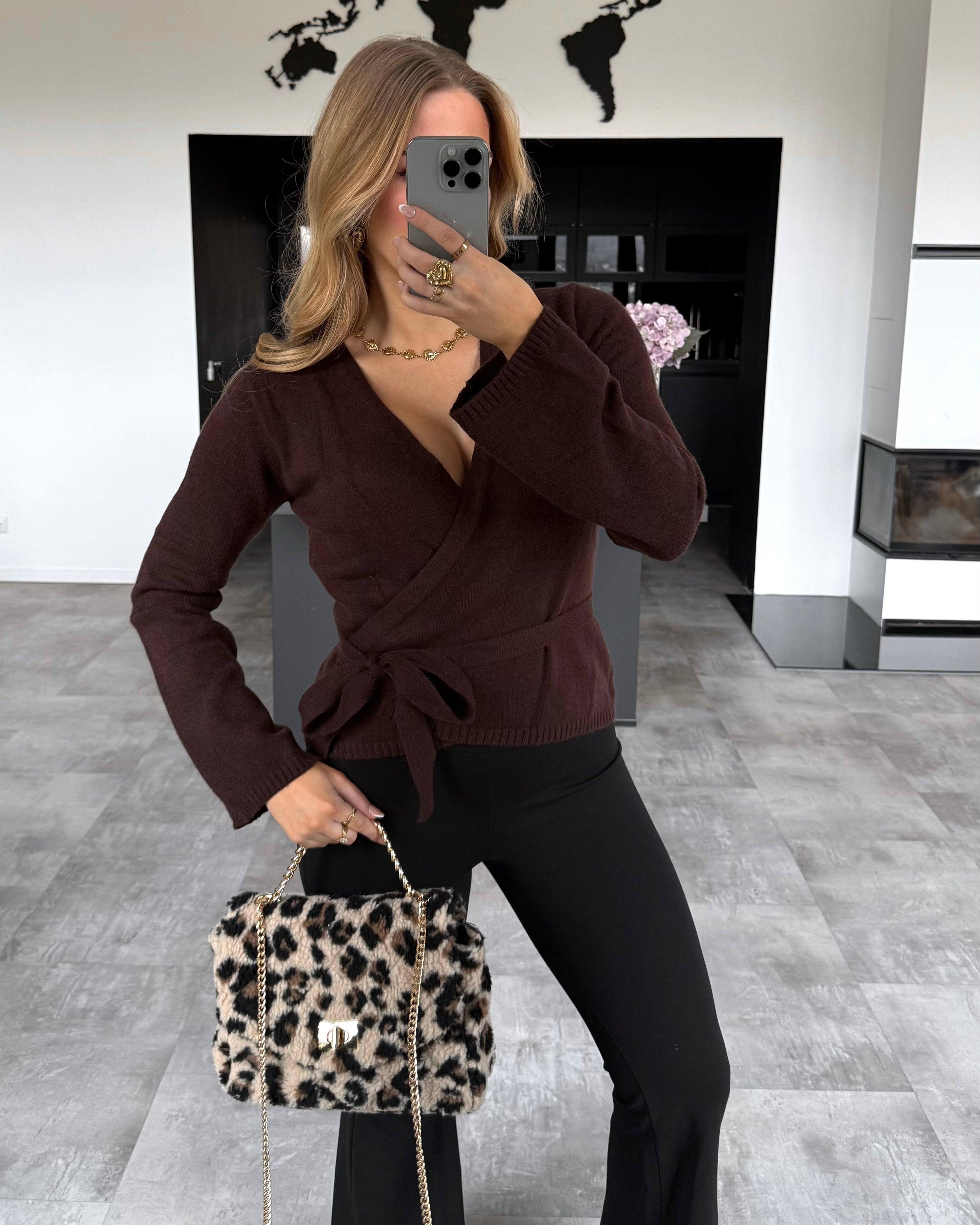 Wickel-Cardigan "Jovie" Chocolate