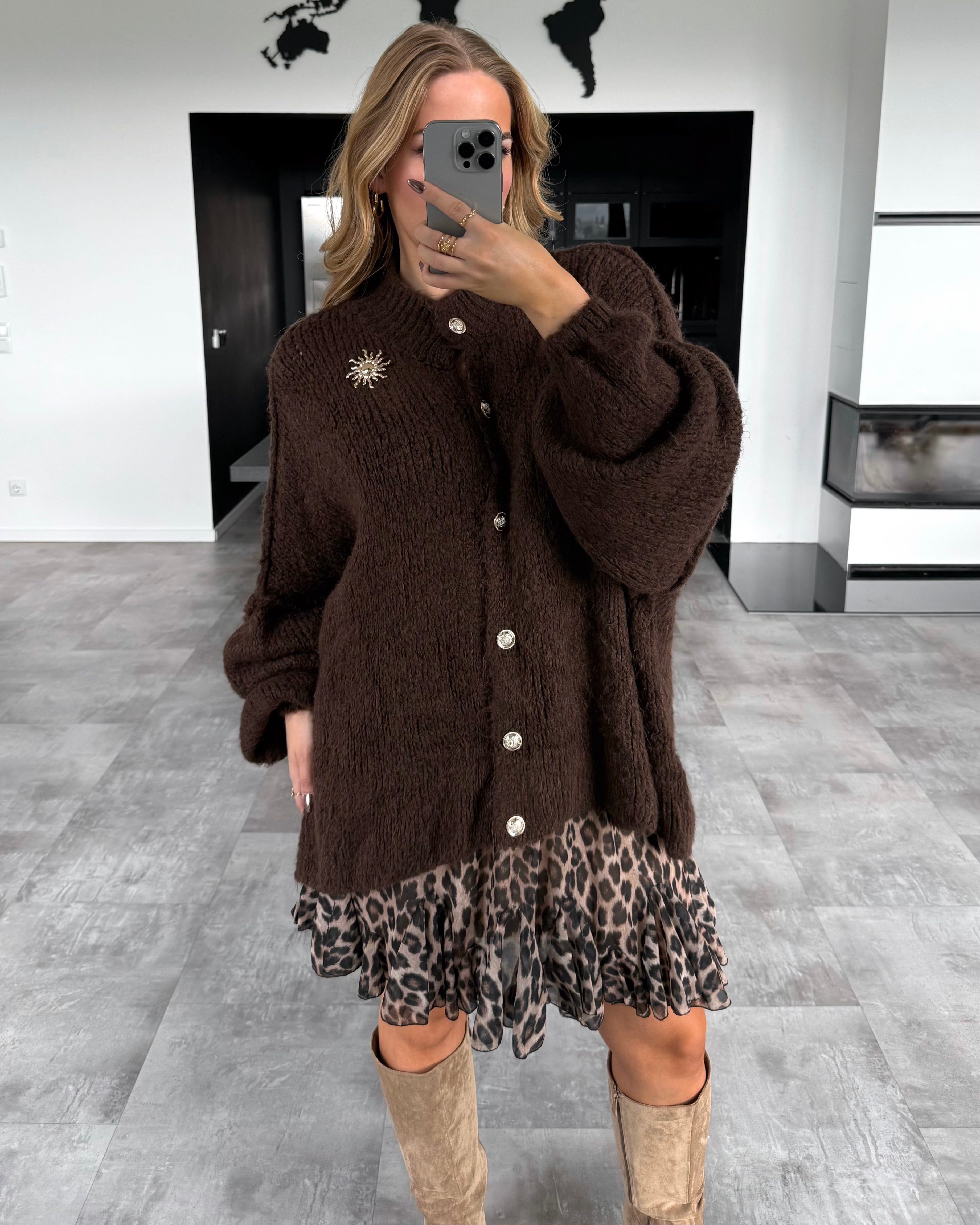 Cardigan "Cece" Chocolate