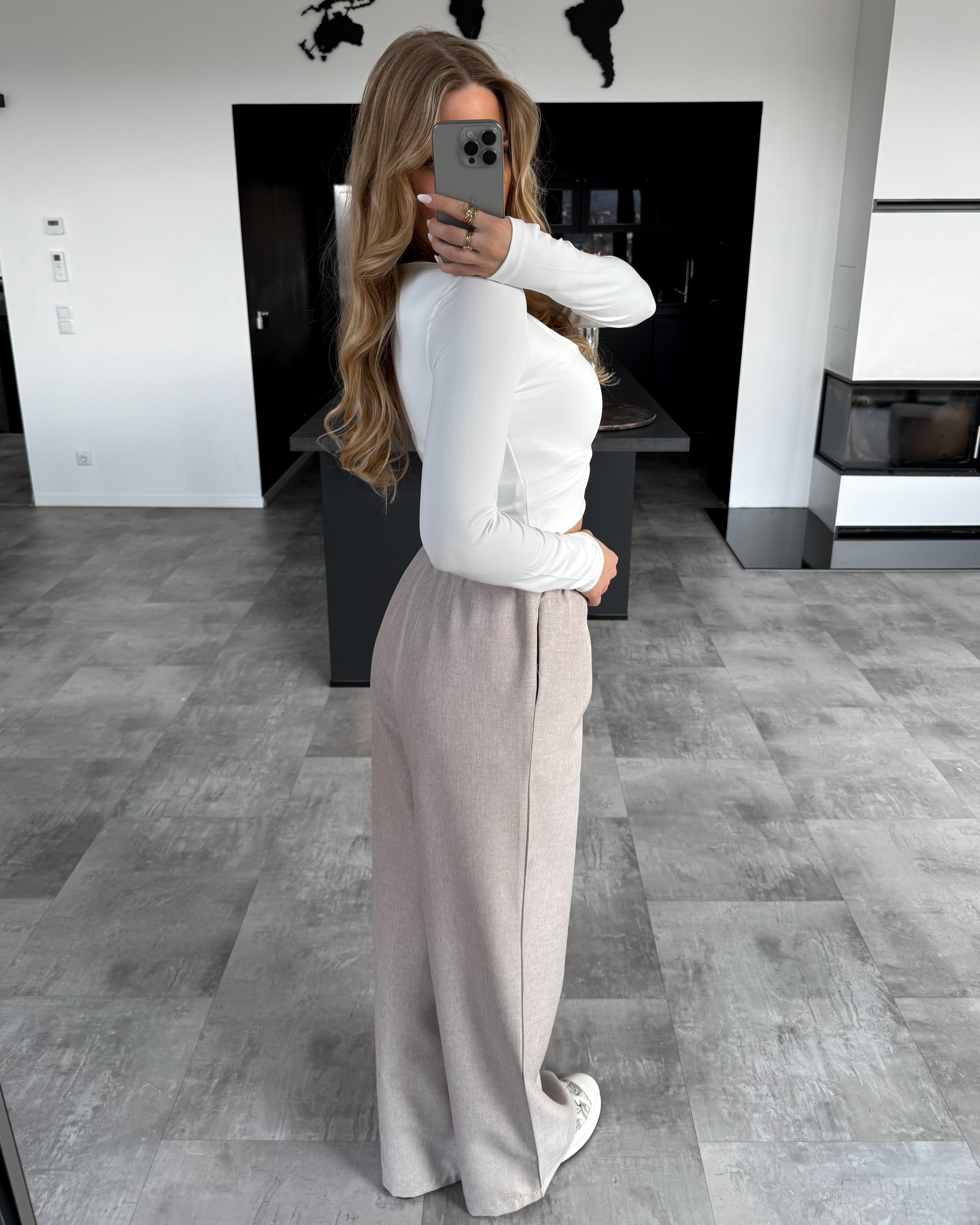 Stoffhose “Klea” Beige