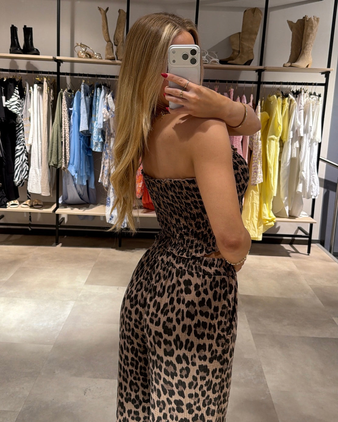 Bandeau Top "Bambi" Leo Taupe