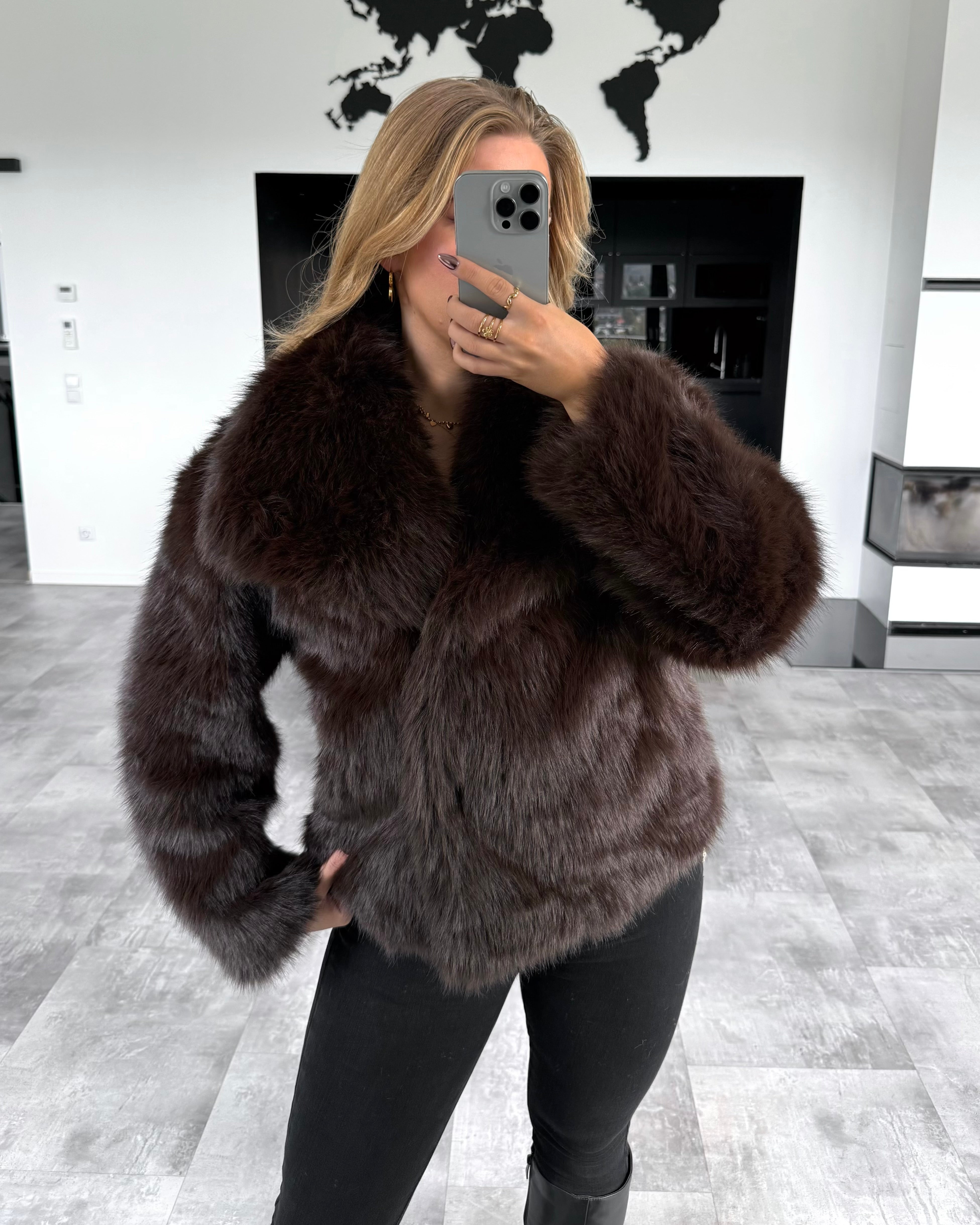 Felljacke “Rachelle“ Chocolate