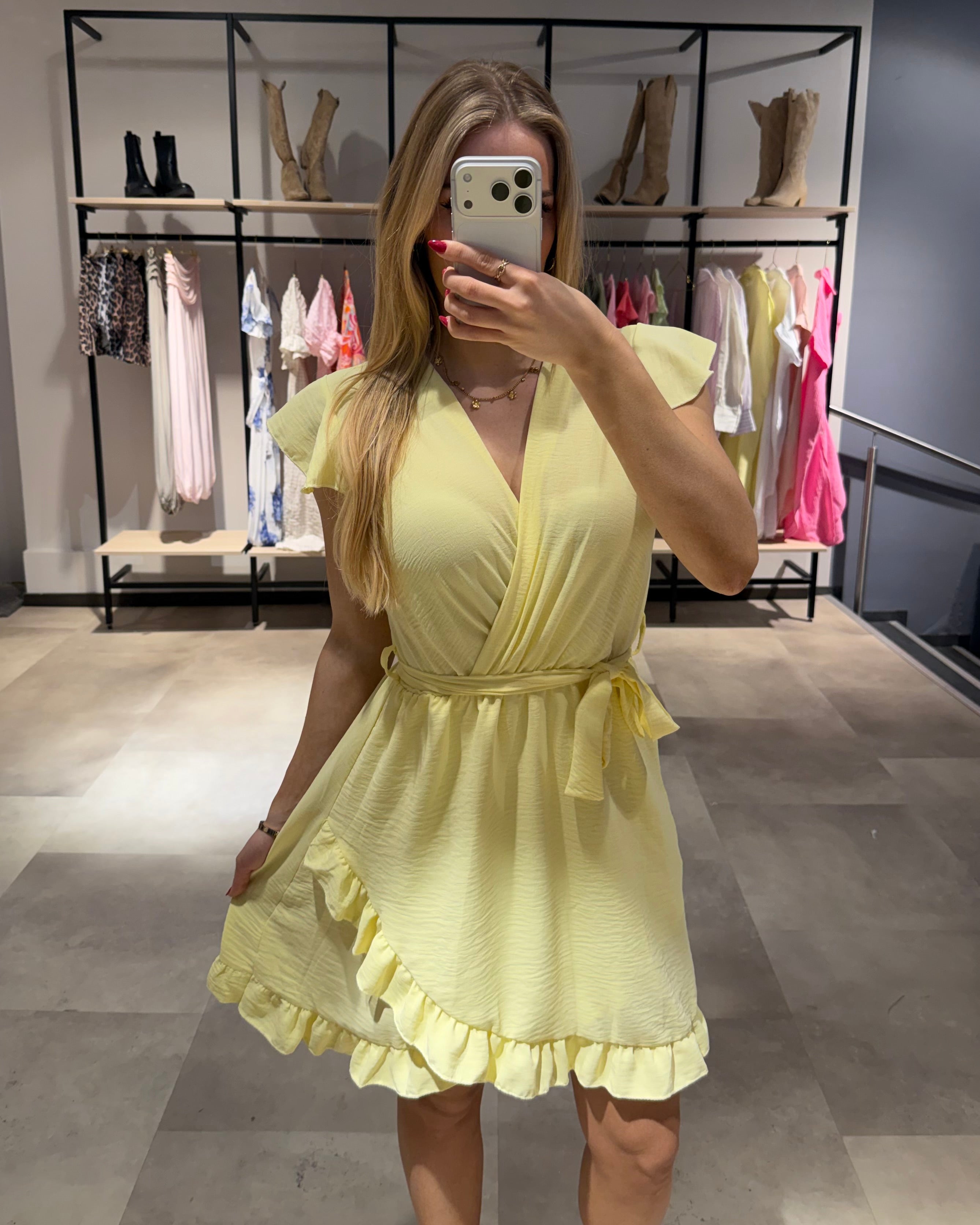 Wickelkleid "Dalia" Hellgelb