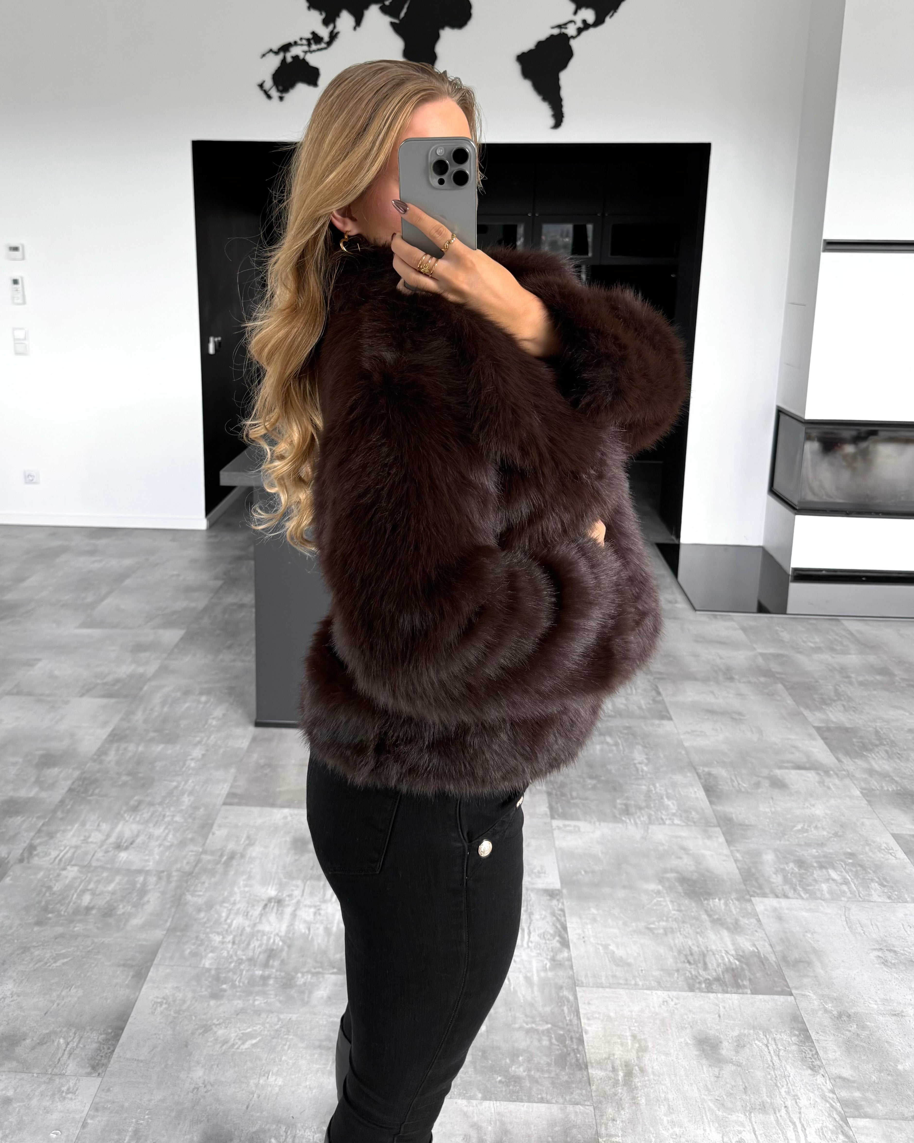 Felljacke “Rachelle“ Chocolate