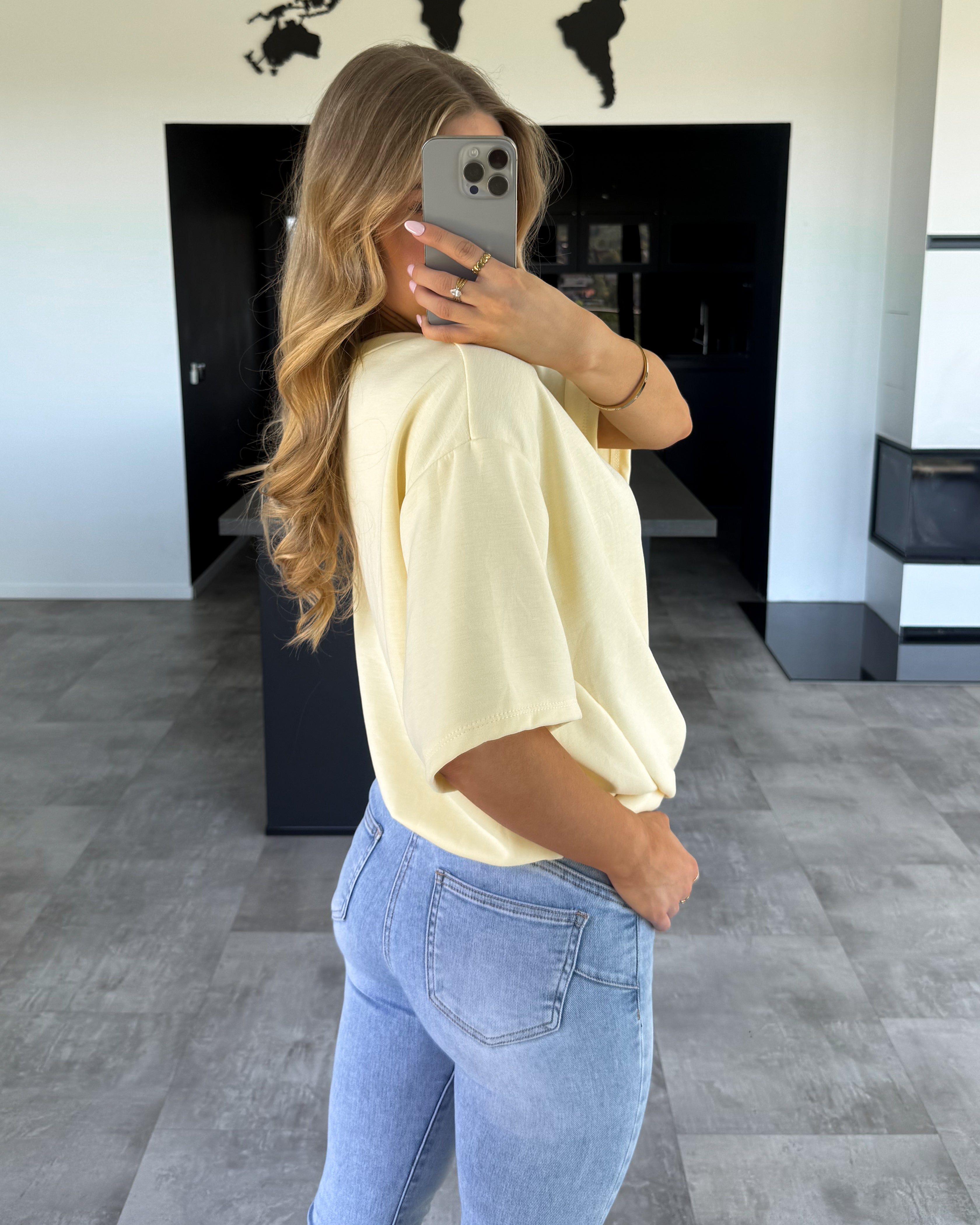 T-Shirt "Leonie" Hellgelb