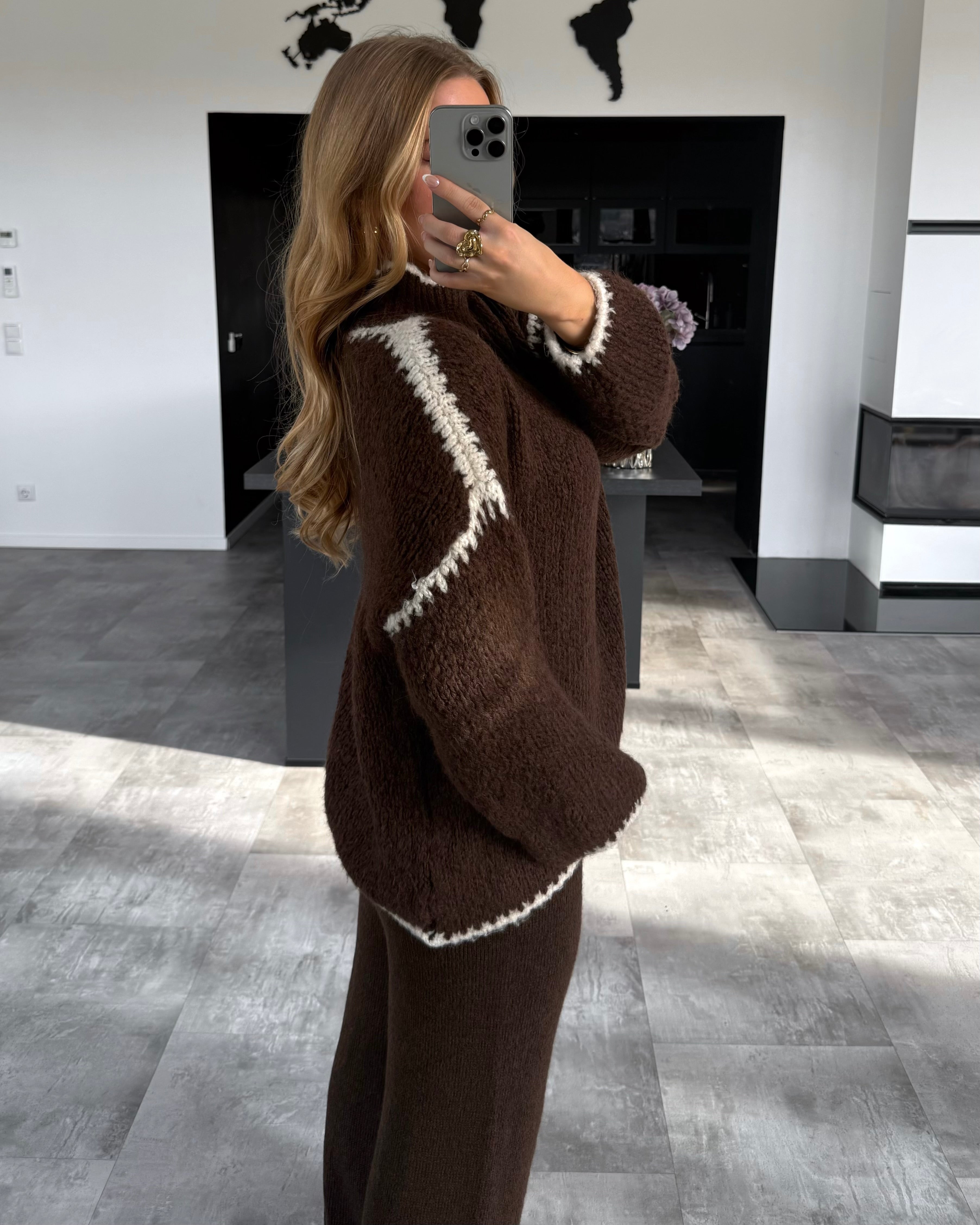 Pullover “Elodie” Chocolate-Ecru