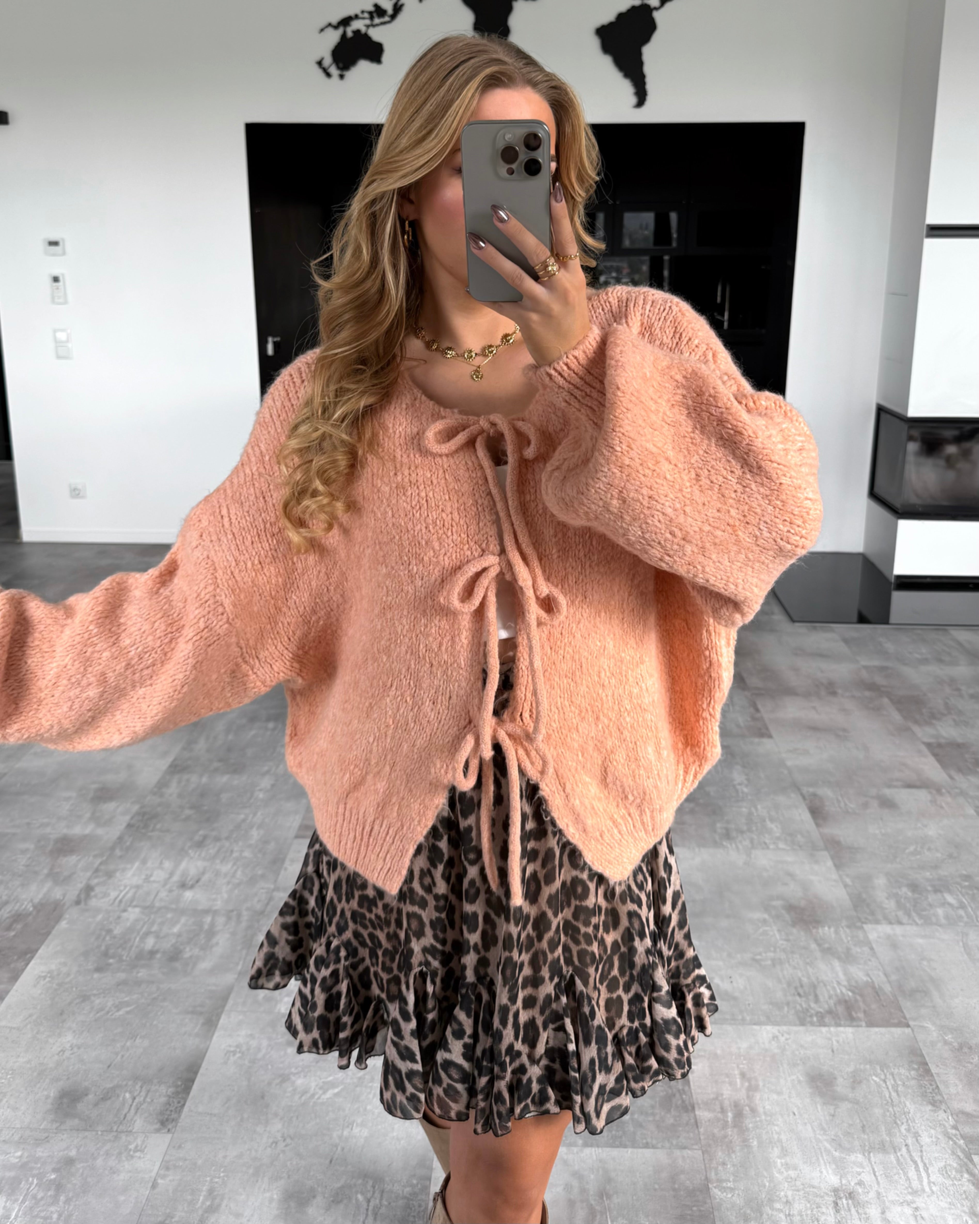 Knoten-Cardigan "Mavie" Apricot