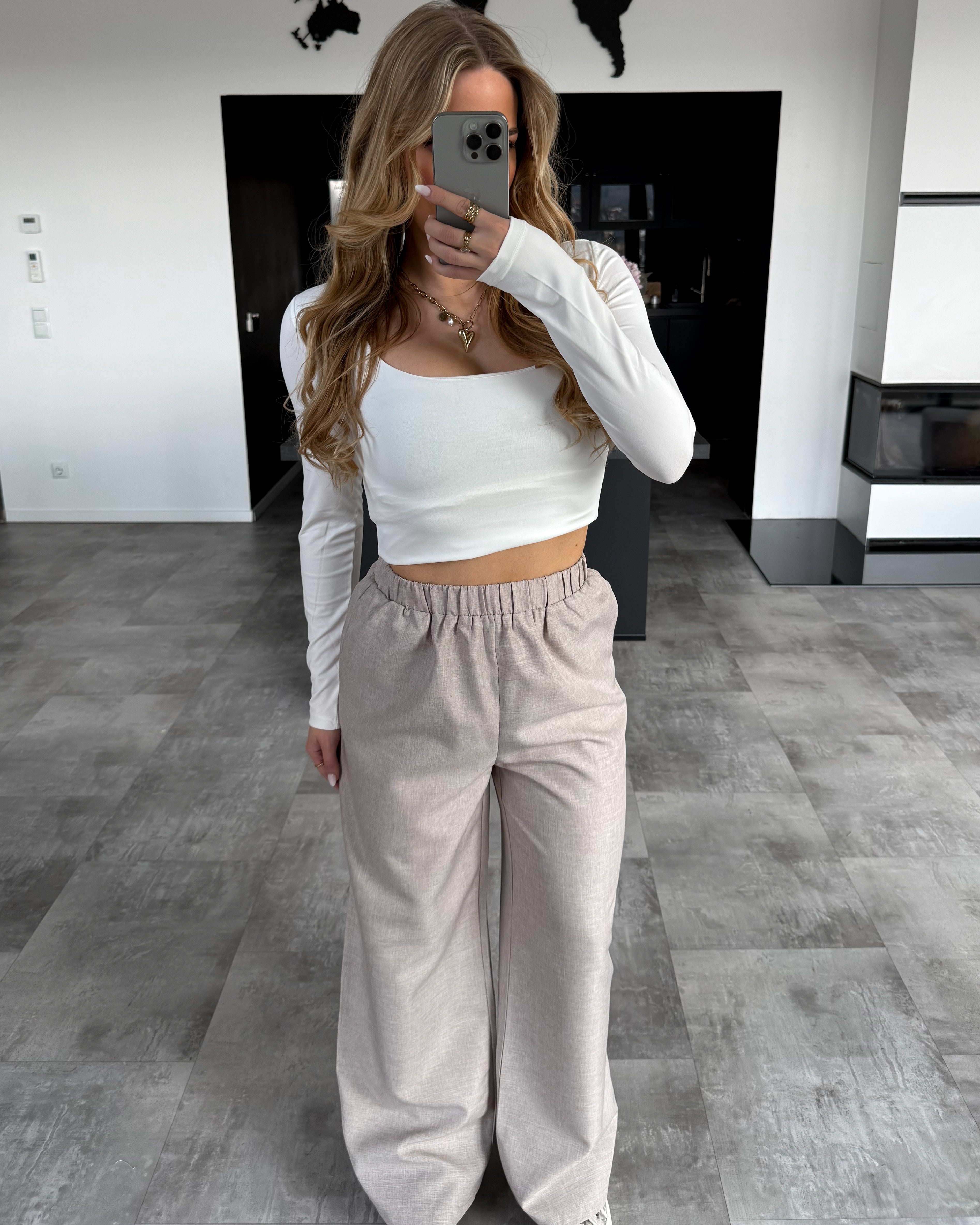 Stoffhose “Klea” Beige